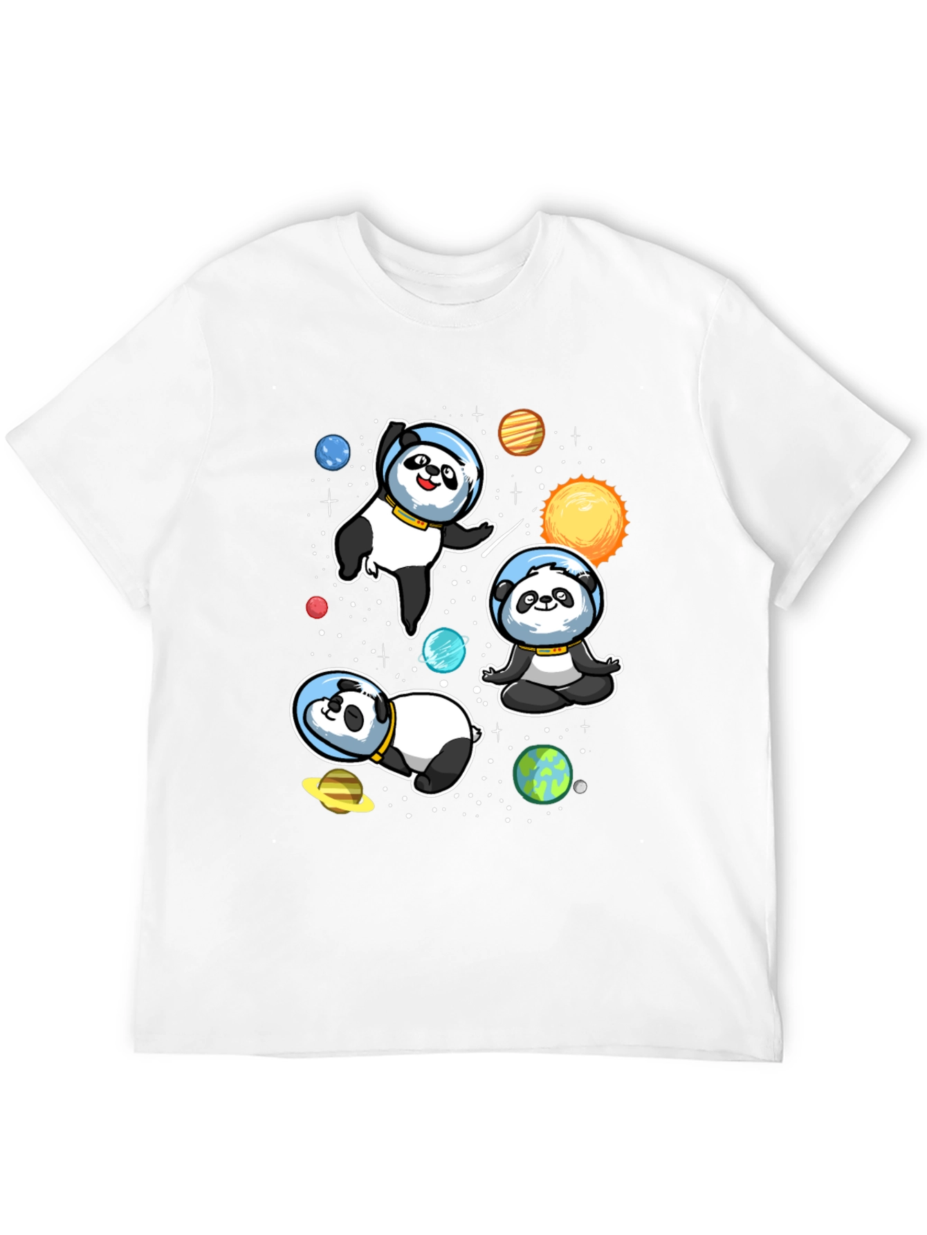 Space Panda T-Shirt - Galaxy Cute Astronaut Design