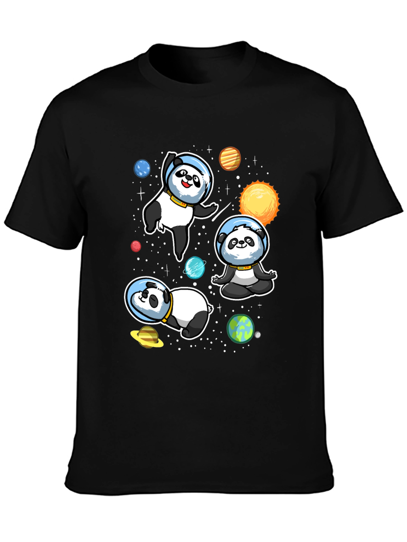 Space Panda T-Shirt - Galaxy Cute Astronaut Design