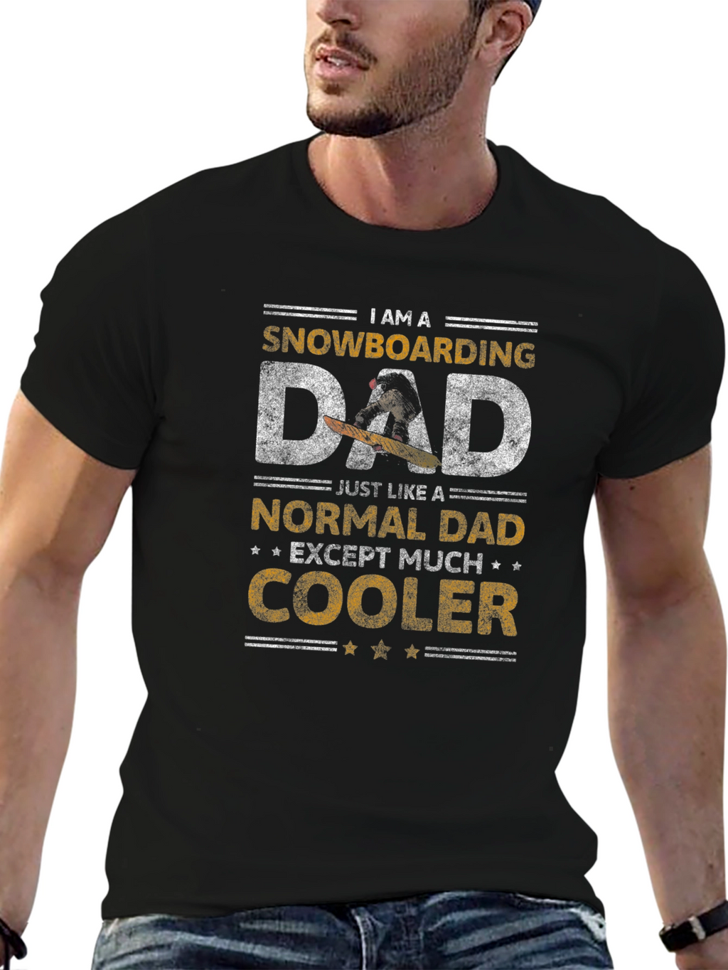 Snowboarding Dad T-Shirt - Cool Dad Tee