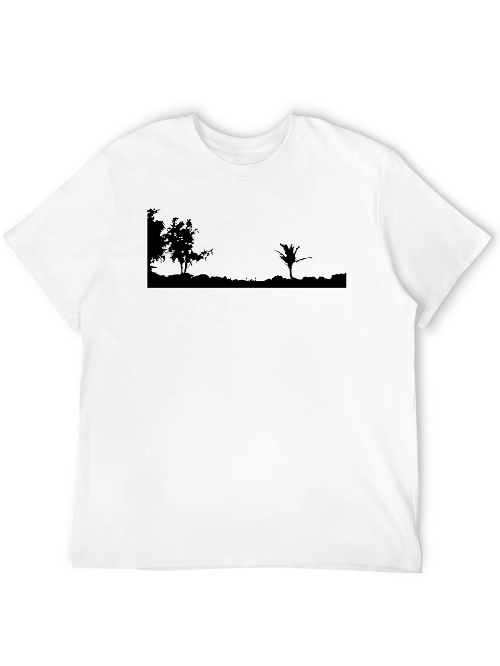 Nature Scene Graphic Black T-Shirt