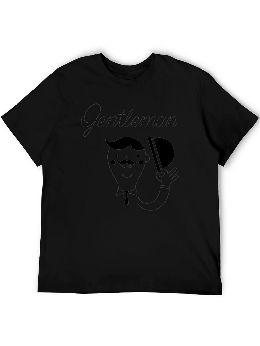 Gentleman Graphic Tee - Black Stylish Menswear