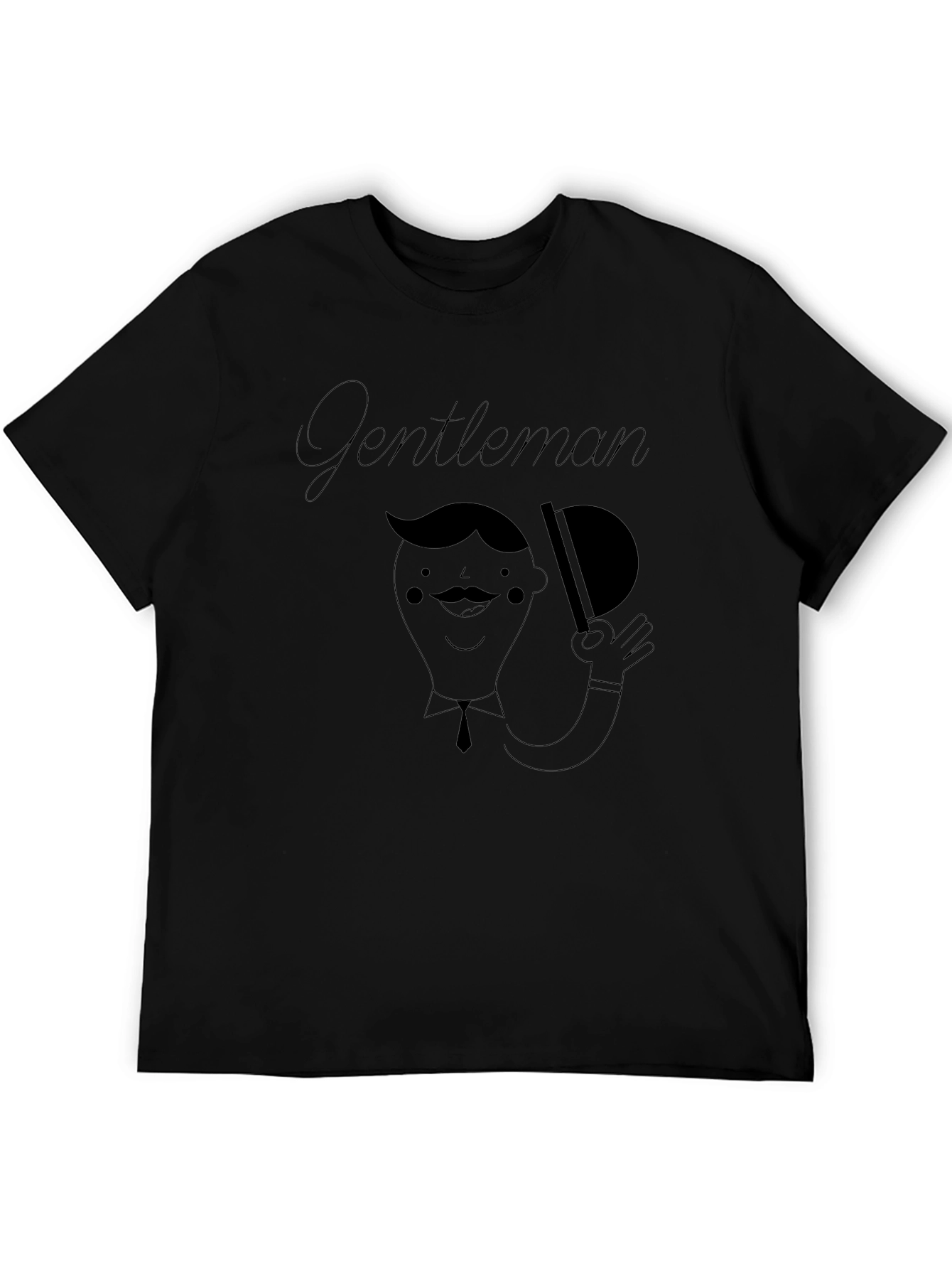 Gentleman Graphic Tee - Black Stylish Menswear