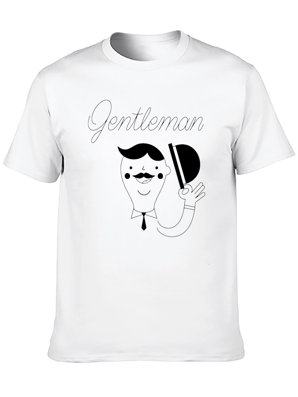 Gentleman Graphic Tee - Black Stylish Menswear