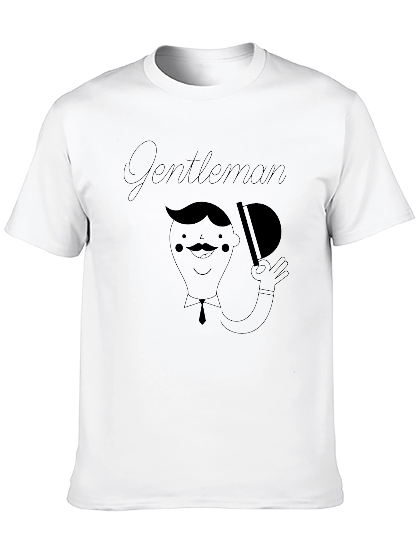 Gentleman Graphic Tee - Black Stylish Menswear