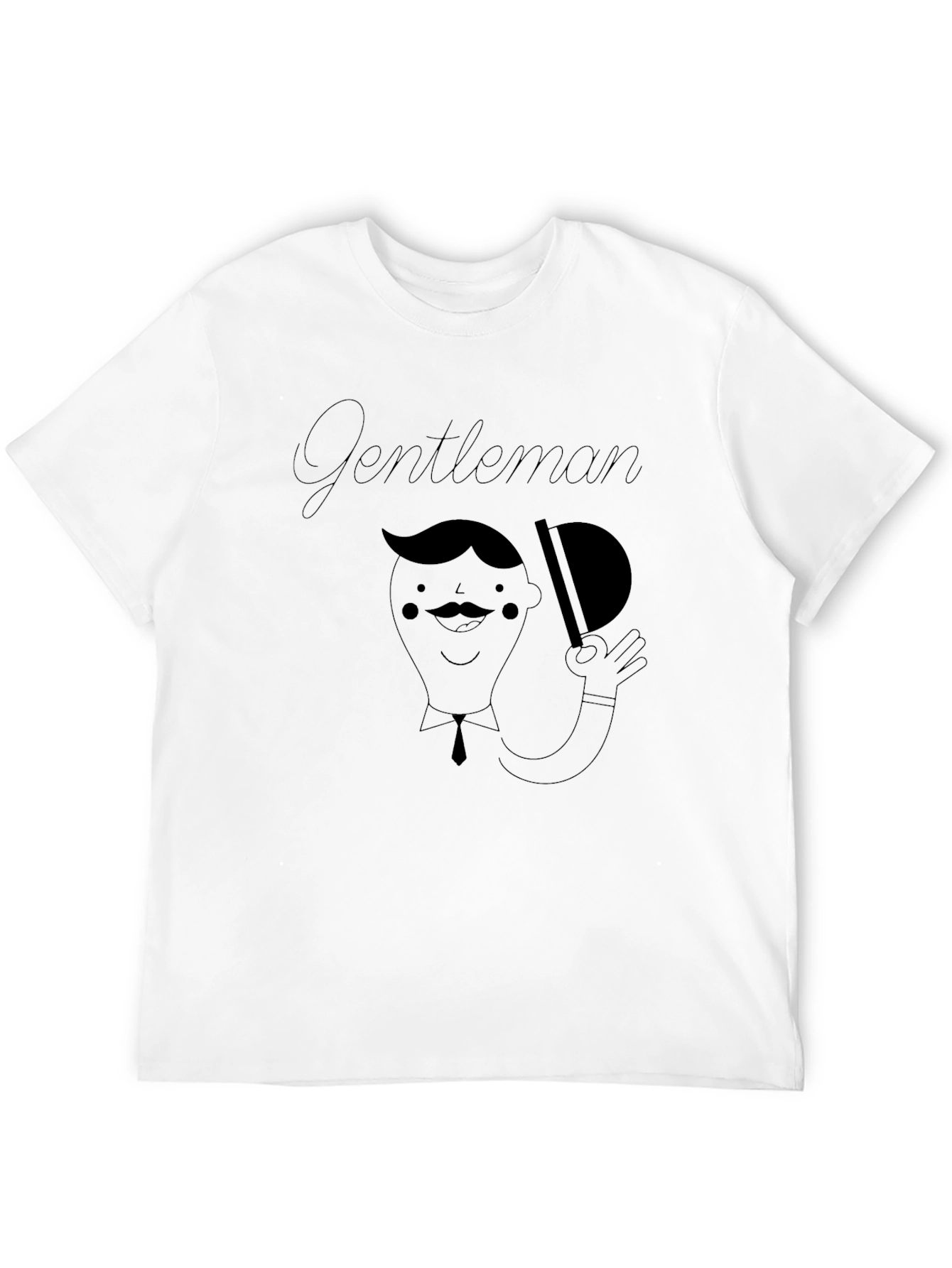 Gentleman Graphic Tee - Black Stylish Menswear