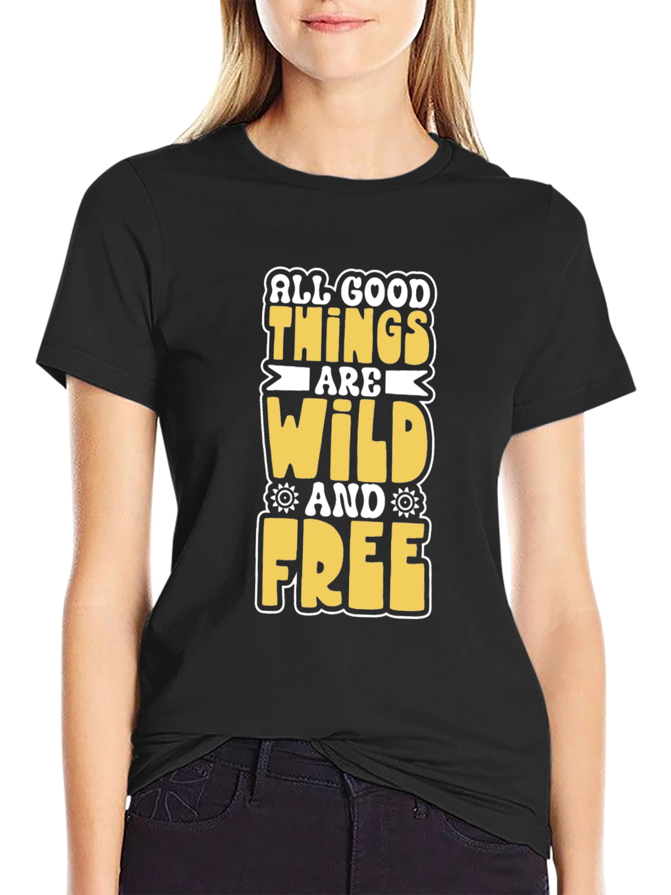 Wild and Free Graphic Tee - Black T-Shirt