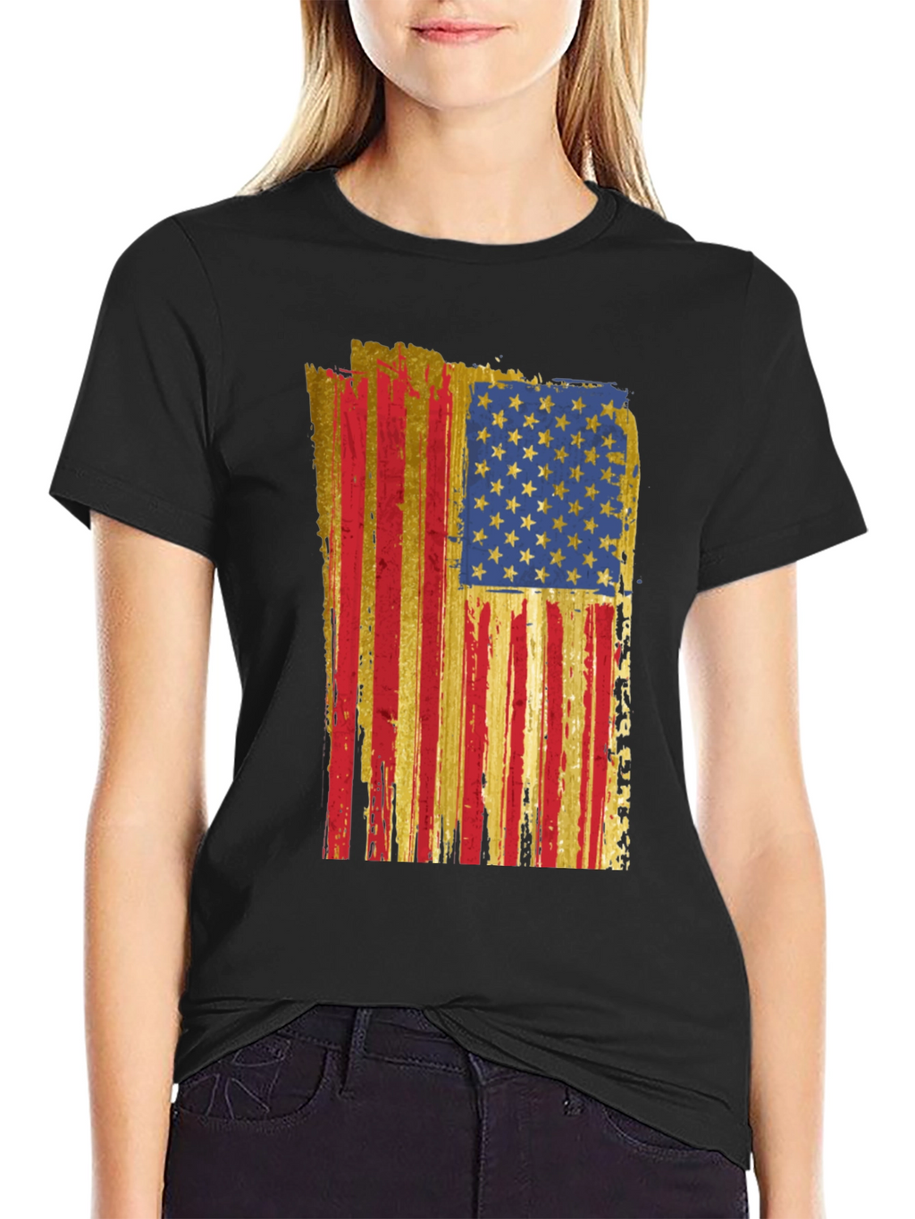 American Flag Distressed T-Shirt - Patriotic Style