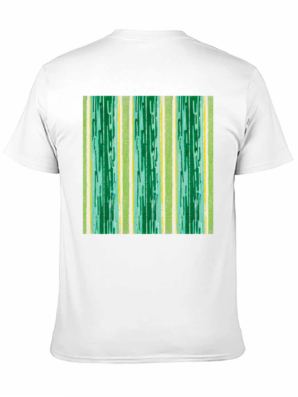 Striped Pattern Black Cotton Tee