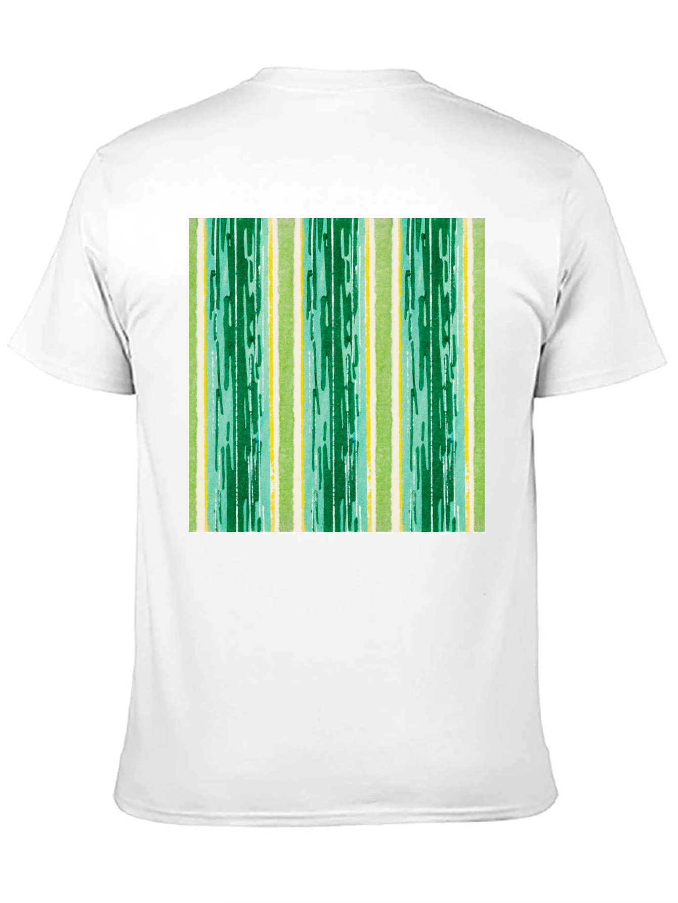 Striped Pattern Black Cotton Tee