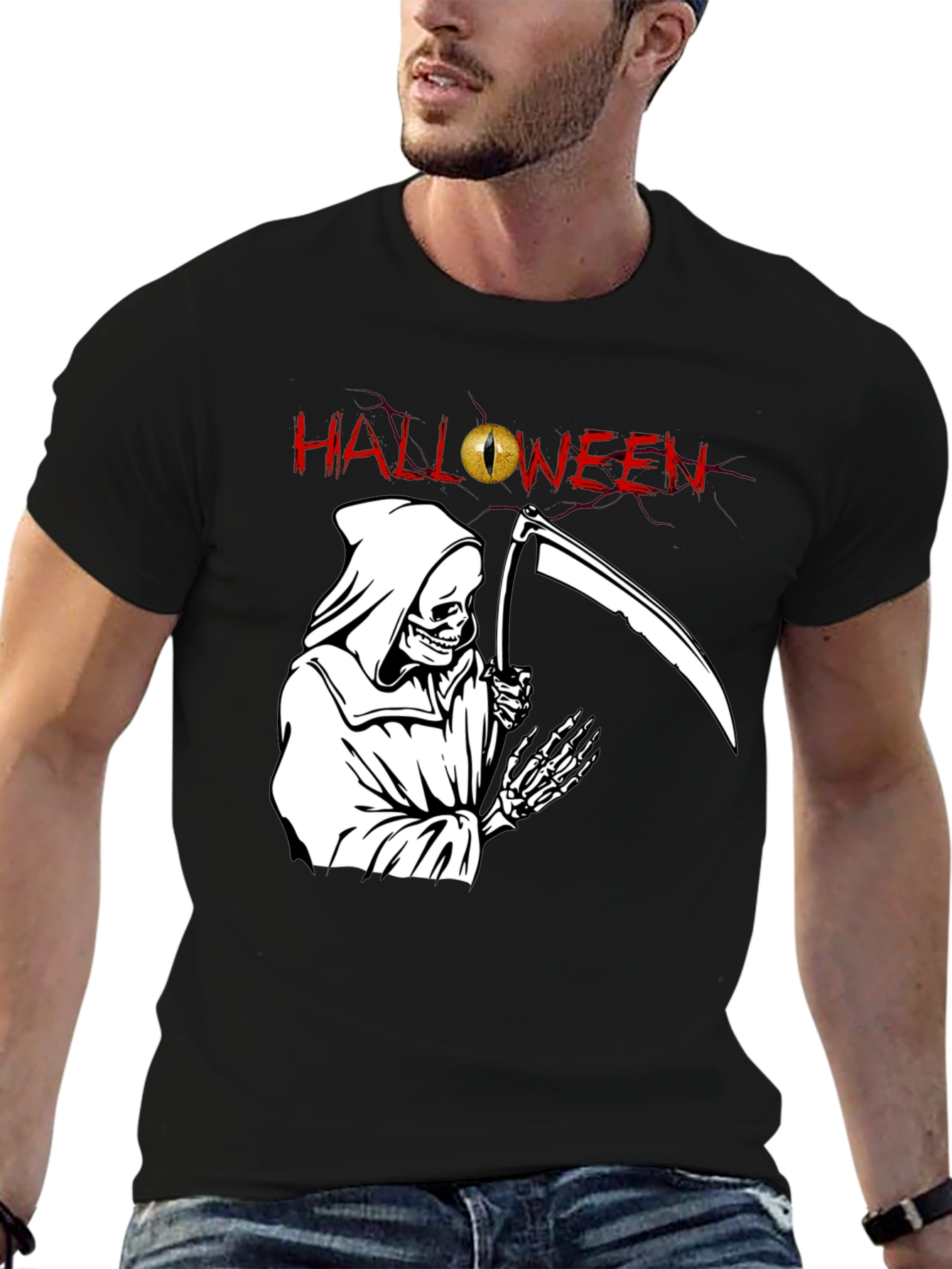 Halloween Grim Reaper T-Shirt - Spooky Season Apparel