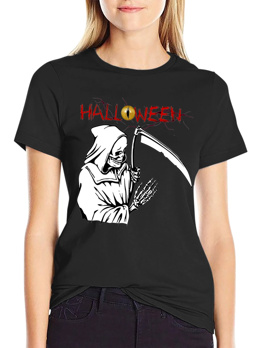 Halloween Grim Reaper T-Shirt - Spooky Season Apparel