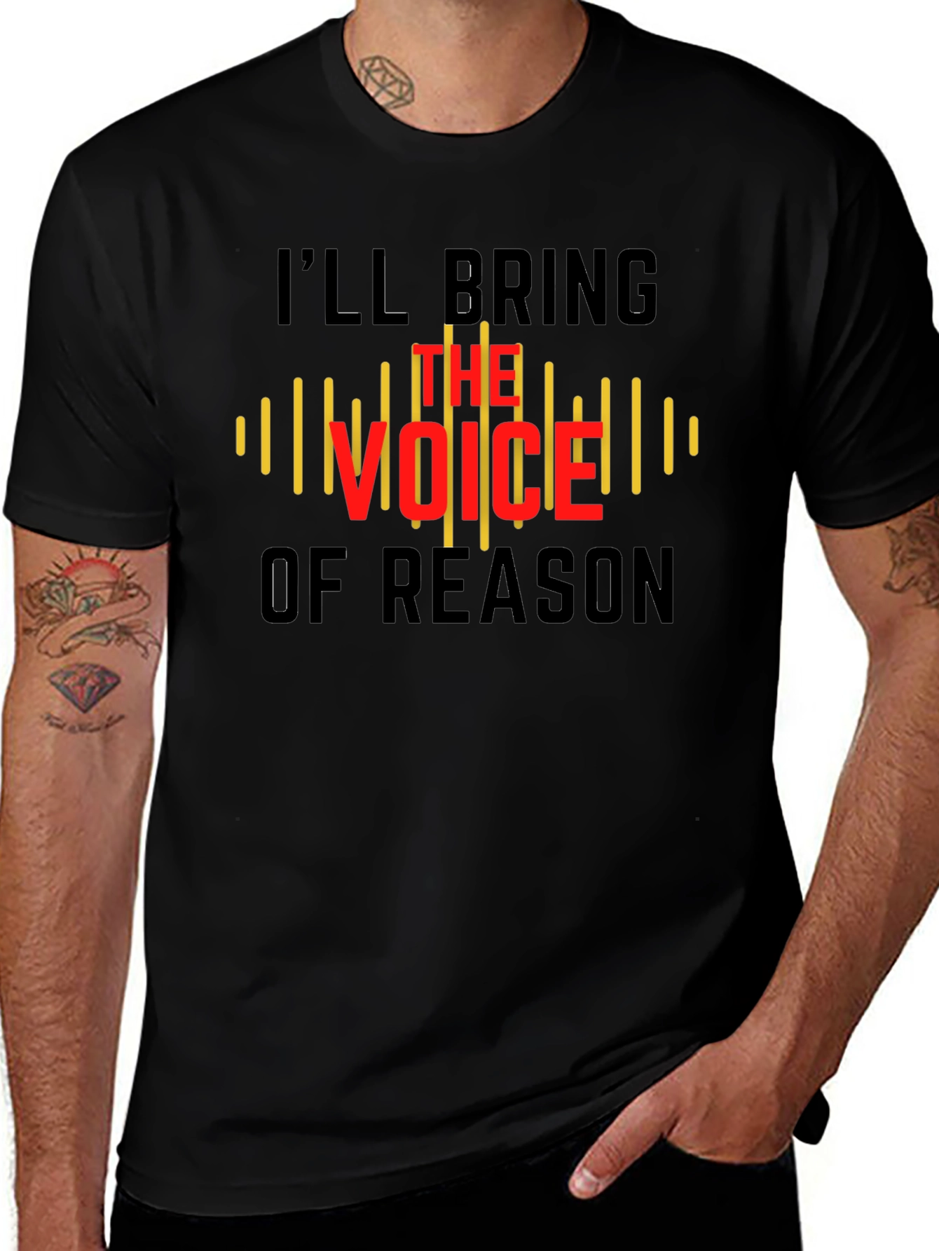 Voice of Reason Graphic T-Shirt - Mens Black Tee