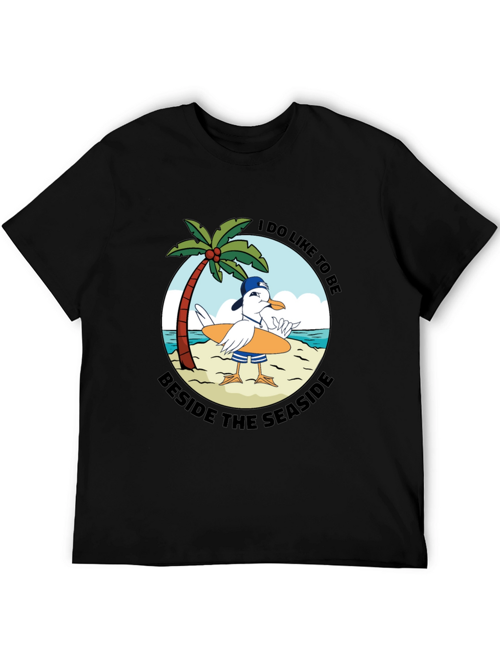 Seaside Seagull Graphic Tee - Relaxed Beach Vibes