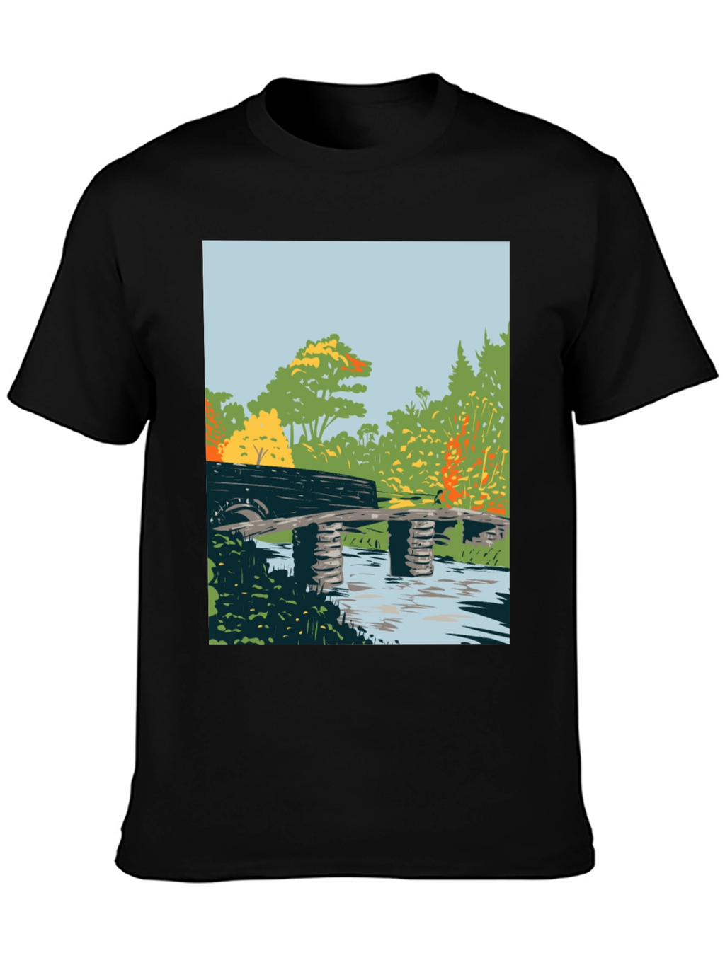 Nature Bridge Graphic Tee - Black Cotton Blend