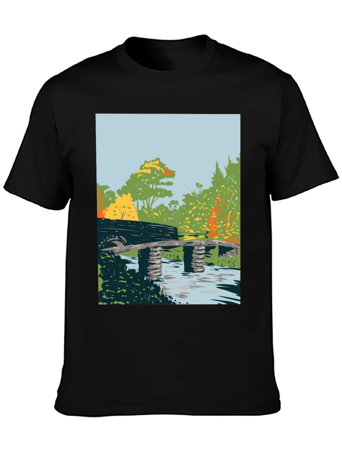 Nature Bridge Graphic Tee - Black Cotton Blend