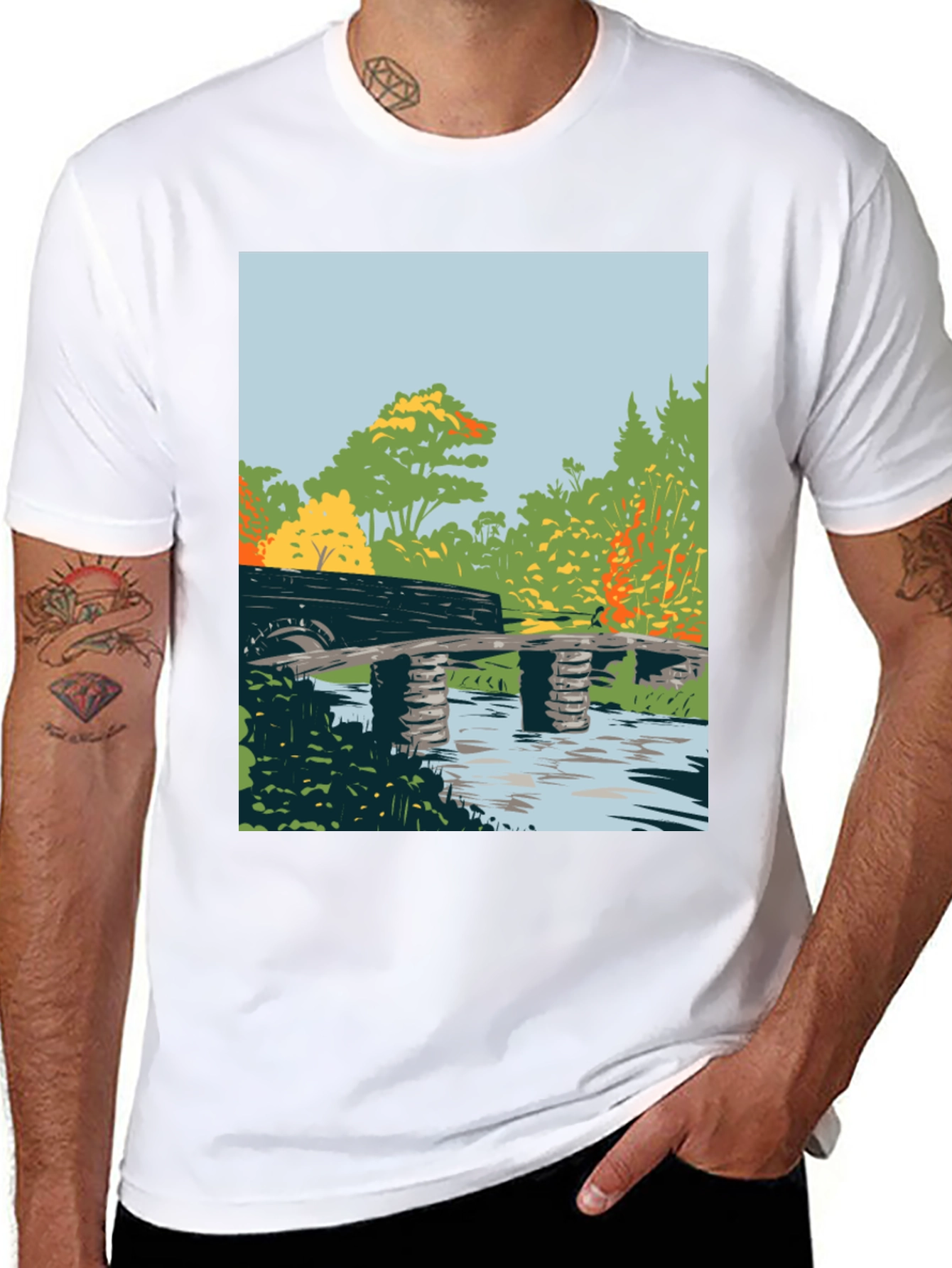 Nature Bridge Graphic Tee - Black Cotton Blend