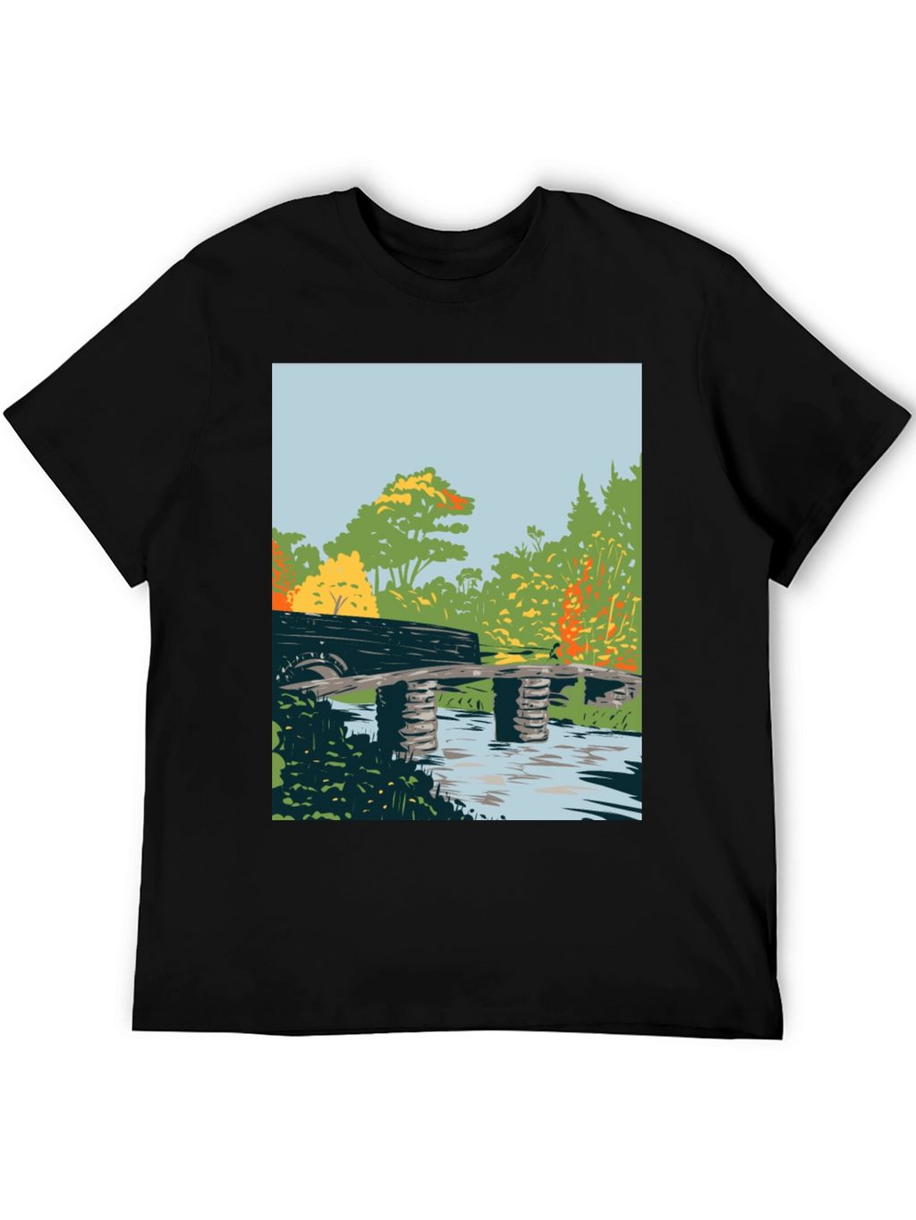 Nature Bridge Graphic Tee - Black Cotton Blend