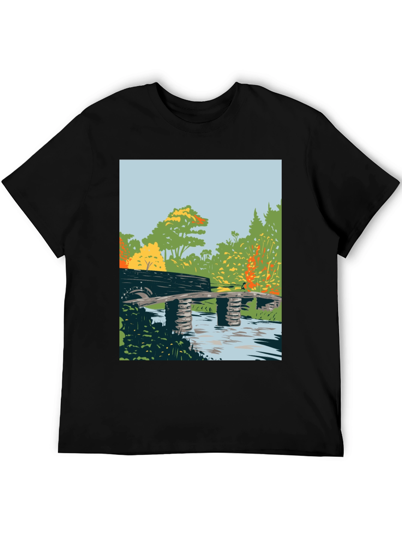 Nature Bridge Graphic Tee - Black Cotton Blend