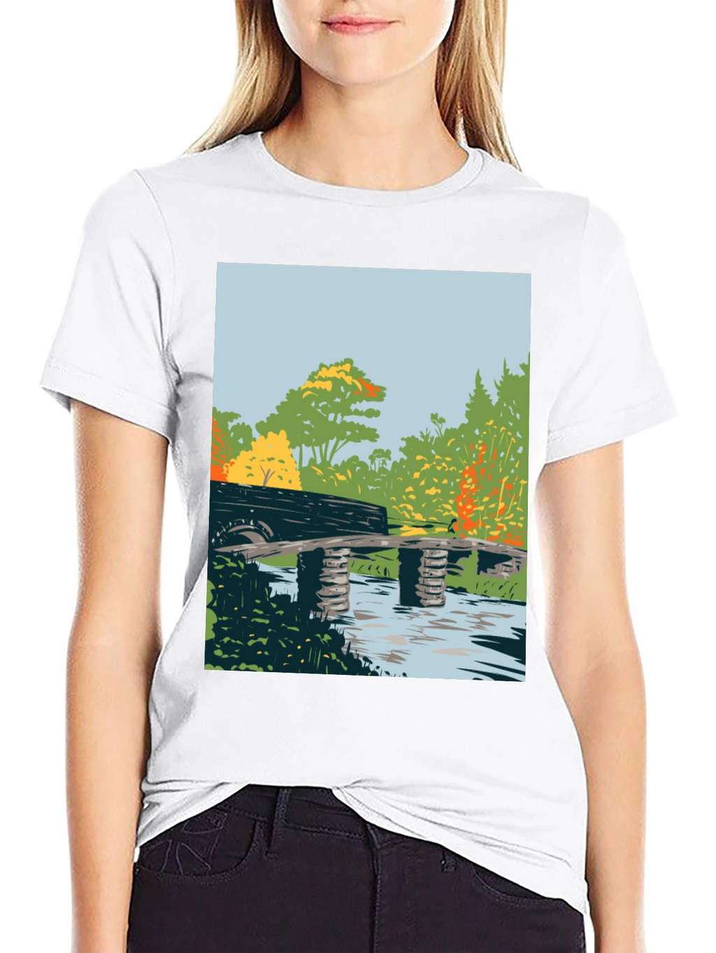 Nature Bridge Graphic Tee - Black Cotton Blend