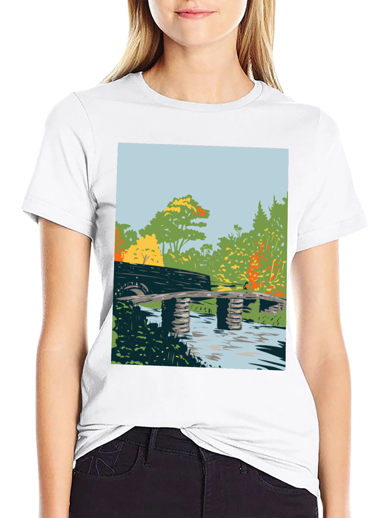 Nature Bridge Graphic Tee - Black Cotton Blend