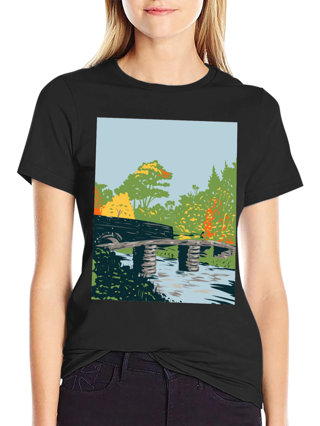 Nature Bridge Graphic Tee - Black Cotton Blend