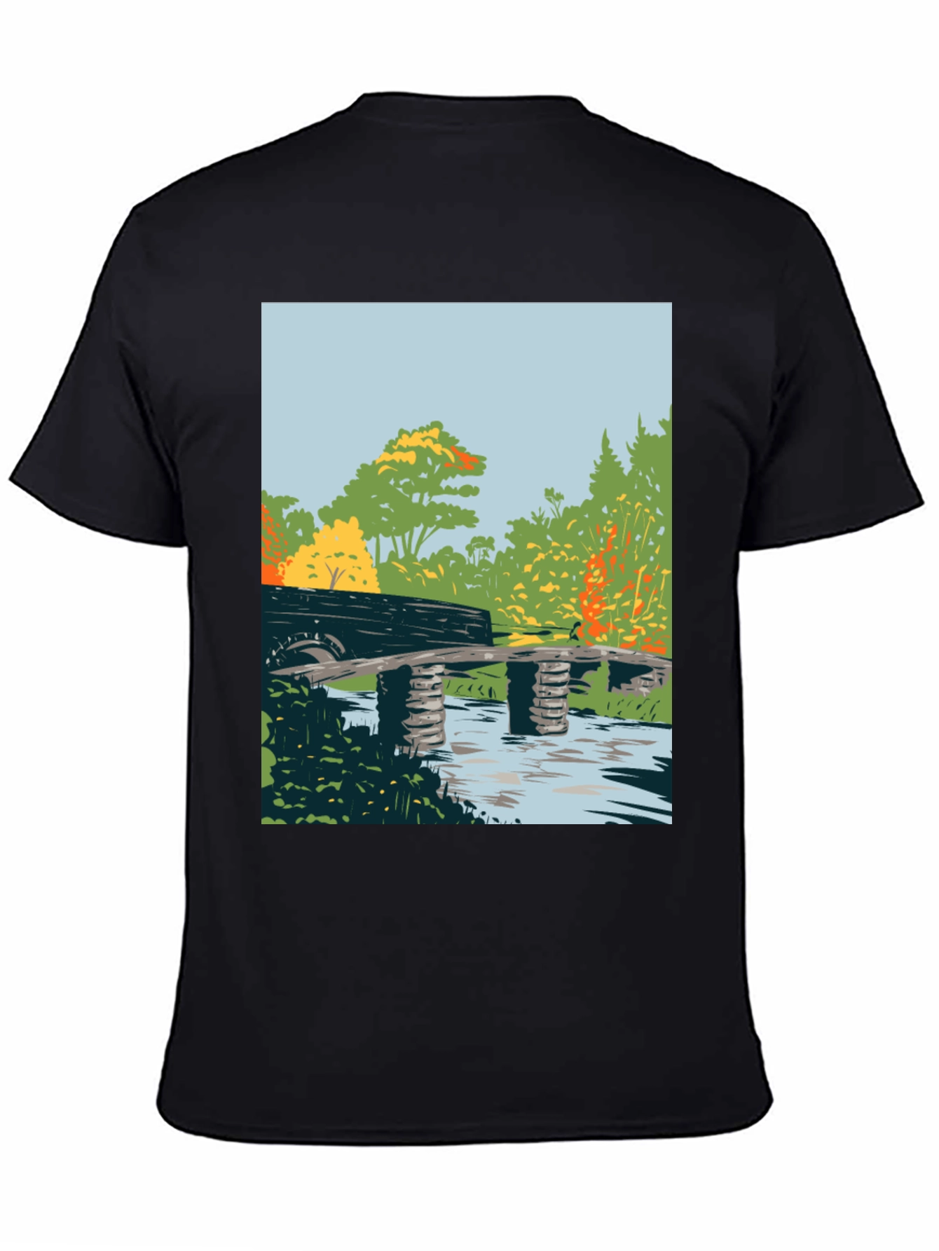 Nature Bridge Graphic Tee - Black Cotton Blend
