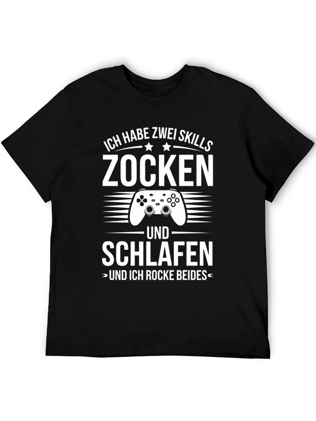 Gamer Skills T-Shirt: Play & Sleep - Rock Both!