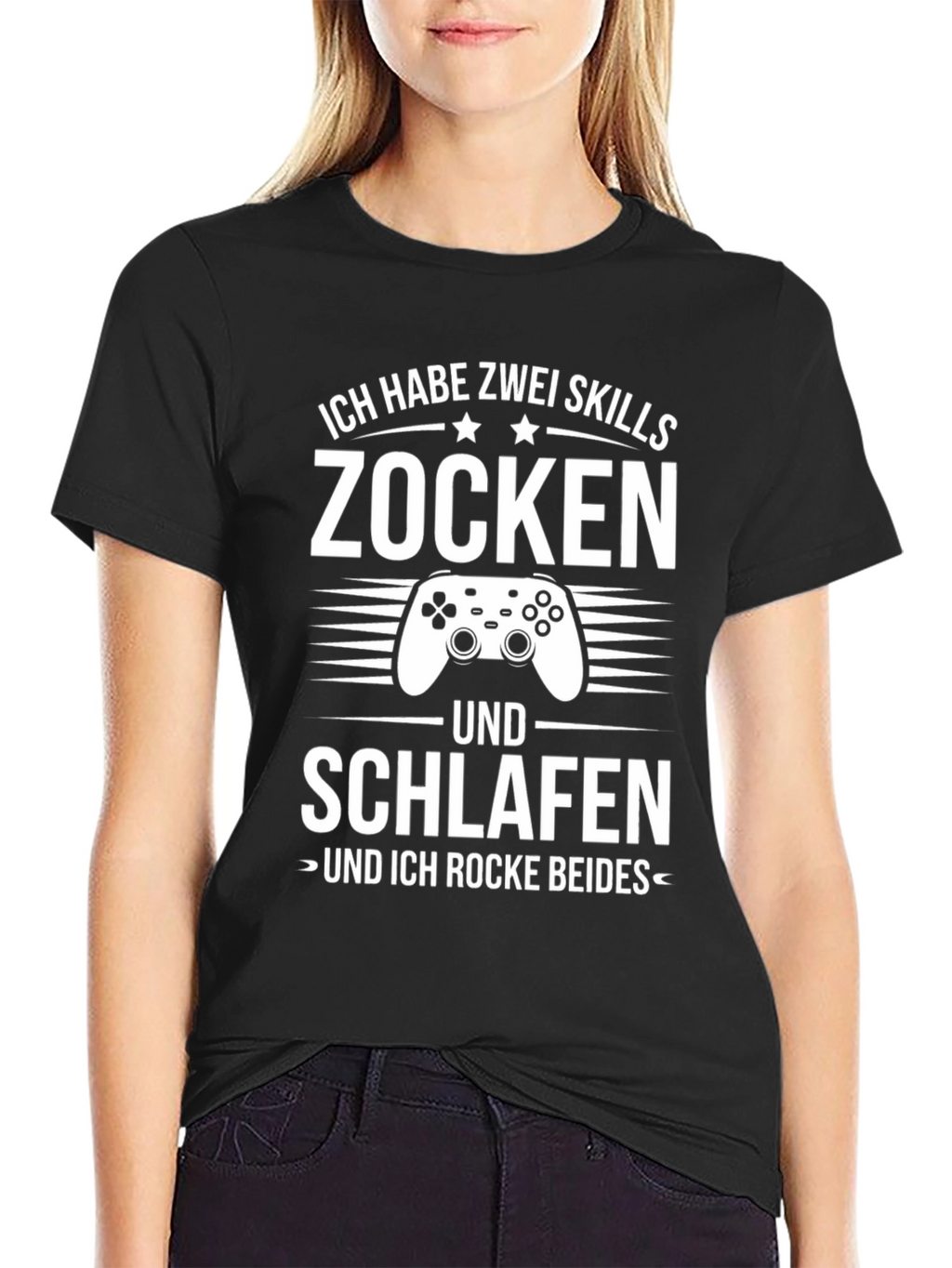 Gamer Skills T-Shirt: Play & Sleep - Rock Both!