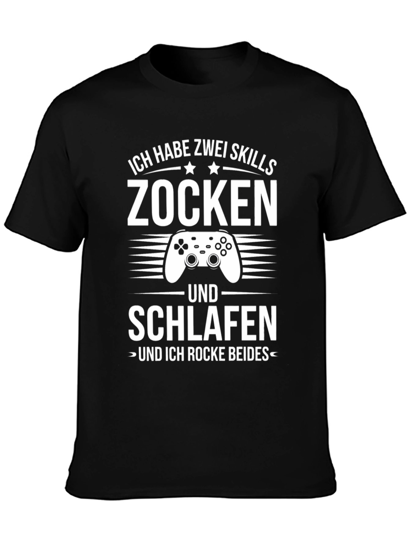 Gamer Skills T-Shirt: Play & Sleep - Rock Both!