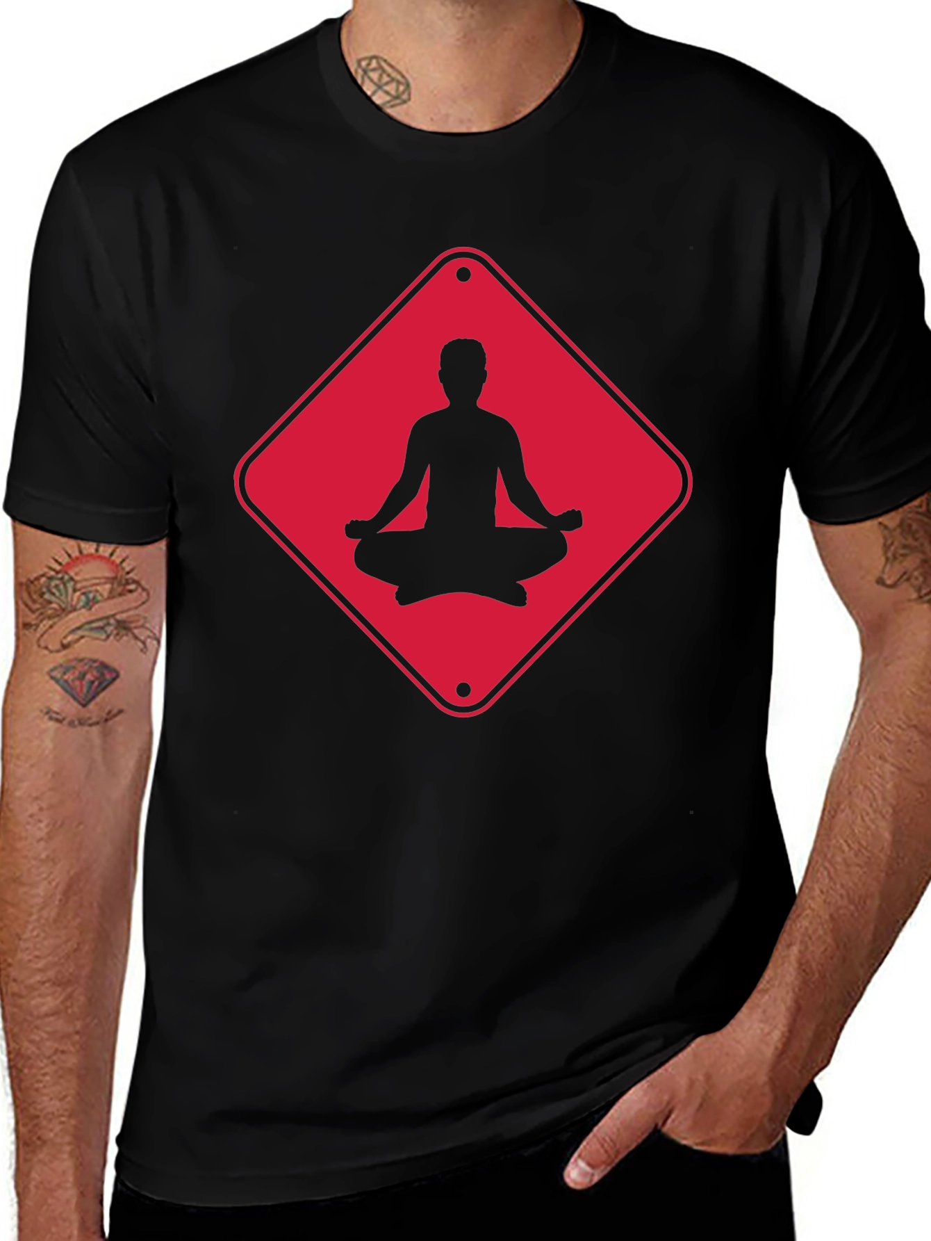 Meditate Crossing T-Shirt - Relax & Focus