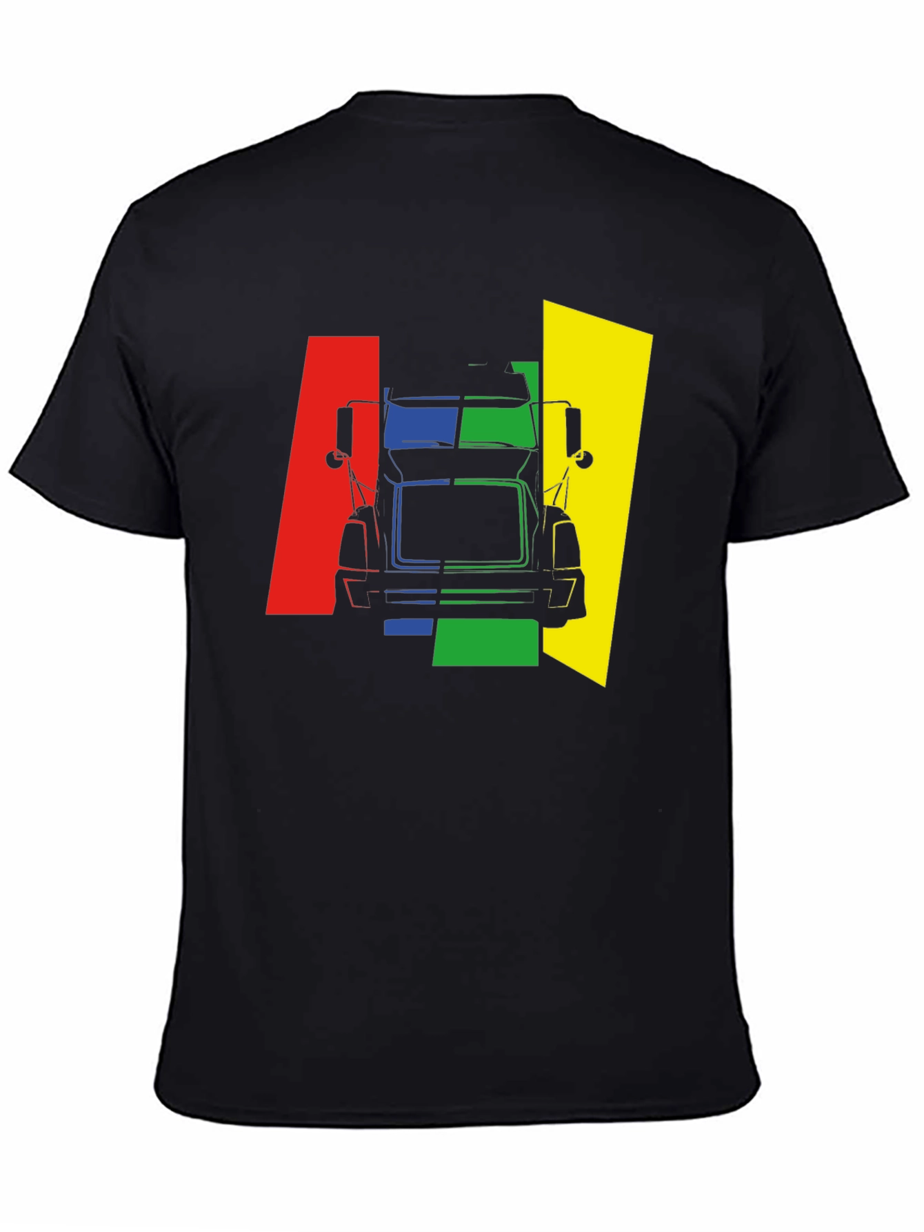 Truck Graphic Tee - Bold Color Block Design
