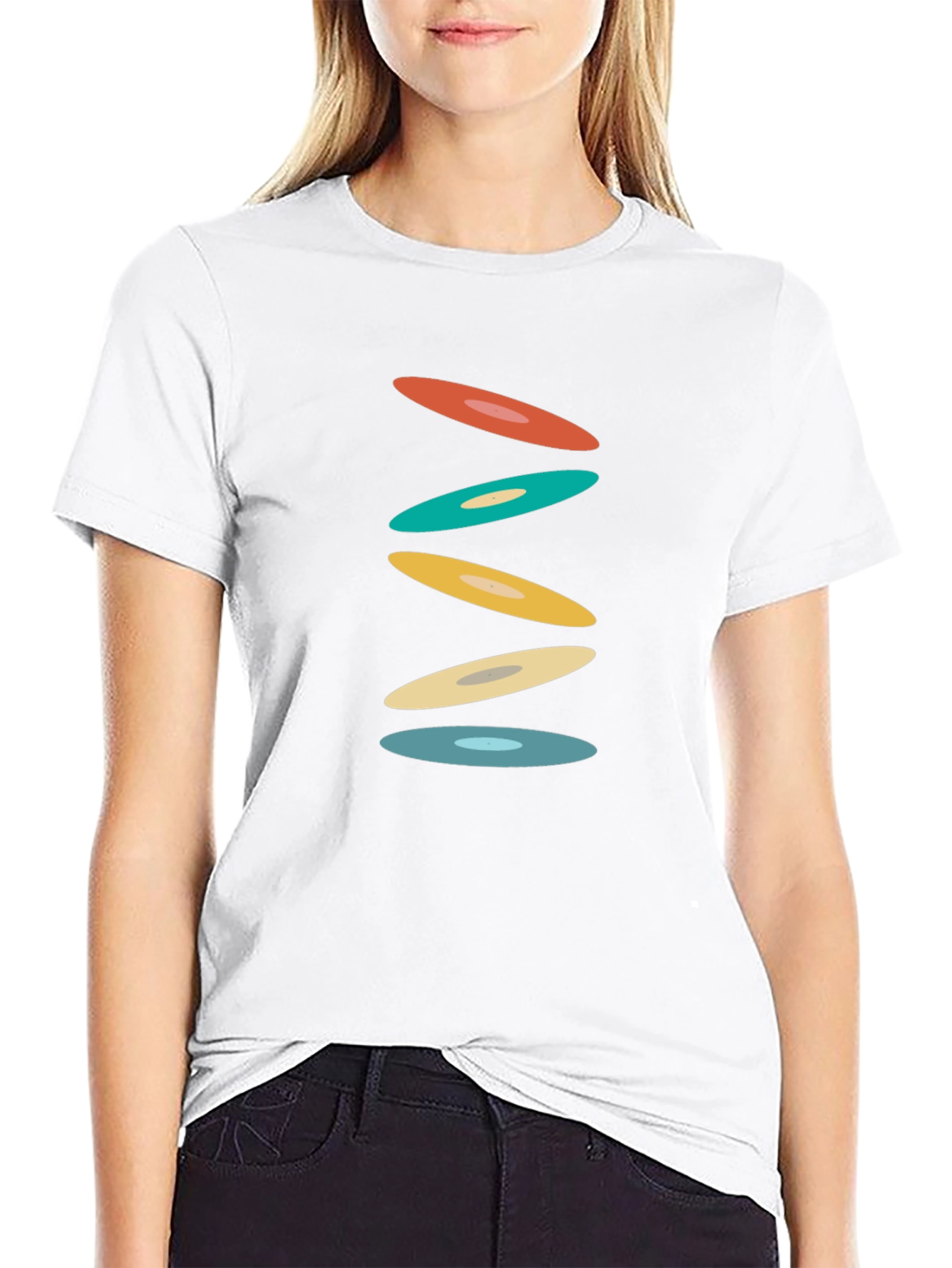 Retro Circles Black T-Shirt - Graphic Tee