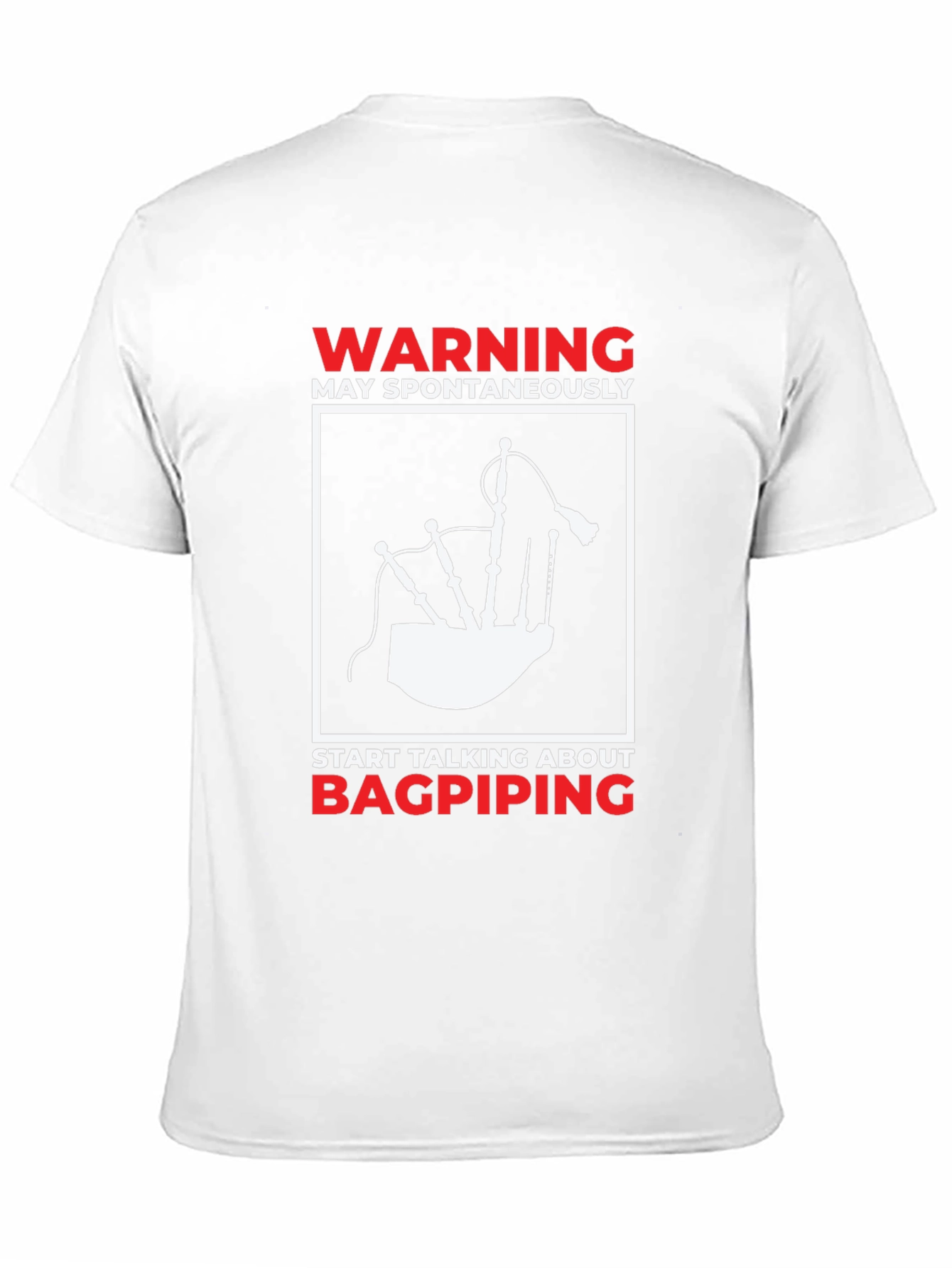 Bagpiping Warning Graphic Tee