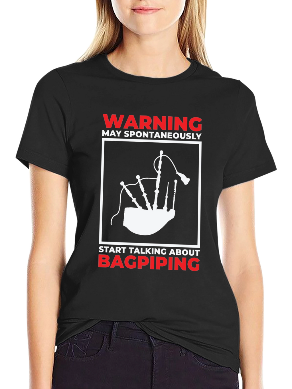 Bagpiping Warning Graphic Tee