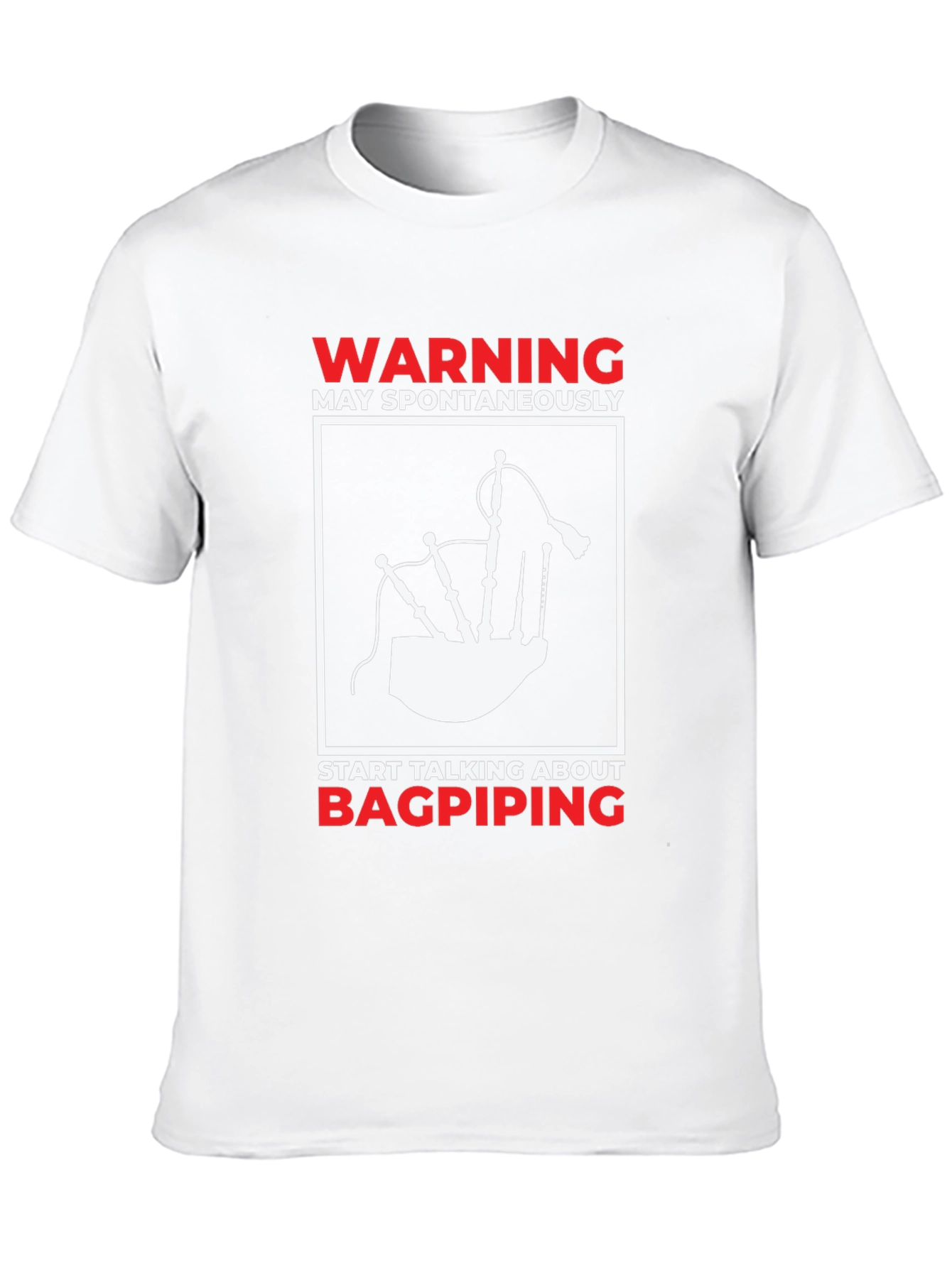 Bagpiping Warning Graphic Tee