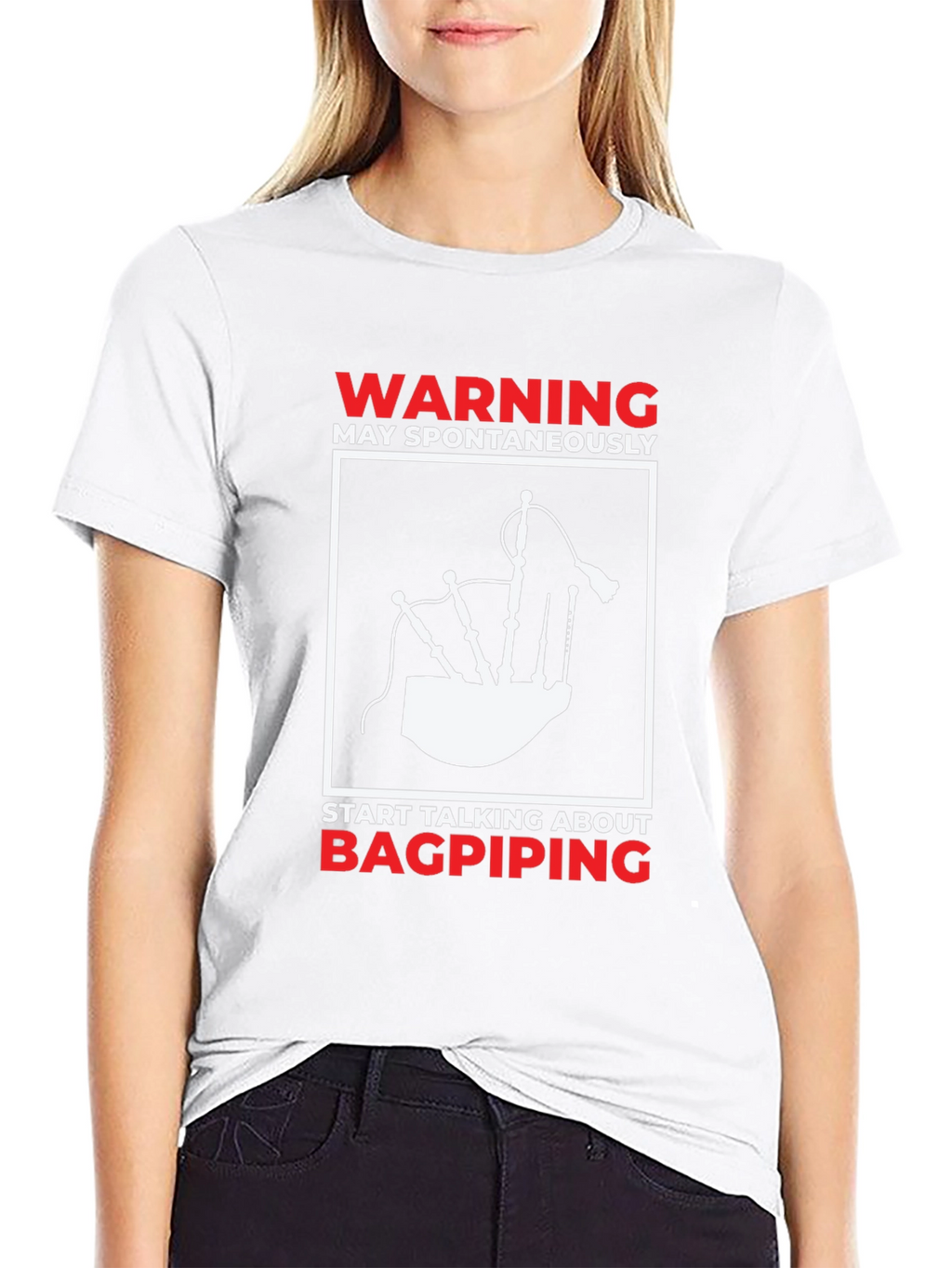 Bagpiping Warning Graphic Tee