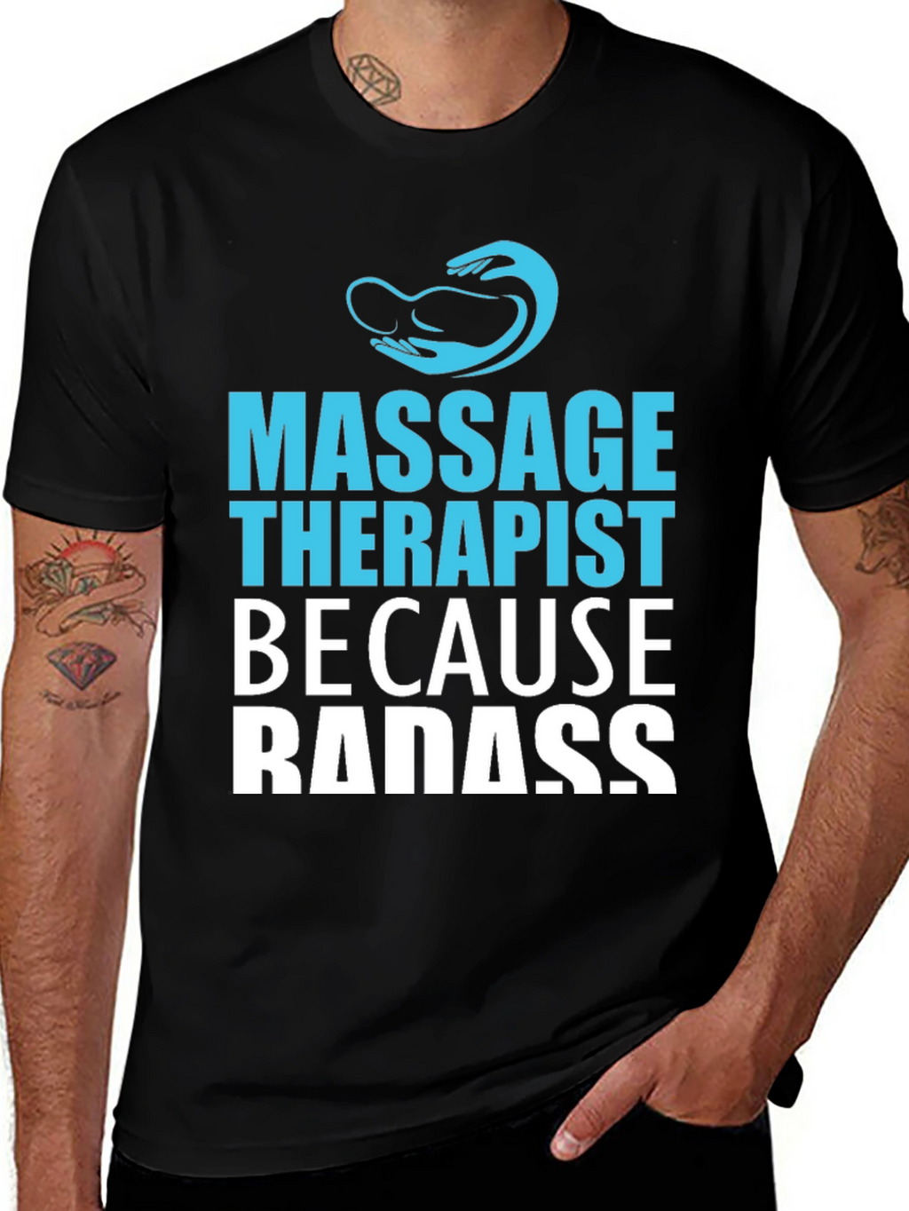 Massage Therapist Badass Graphic T-Shirt