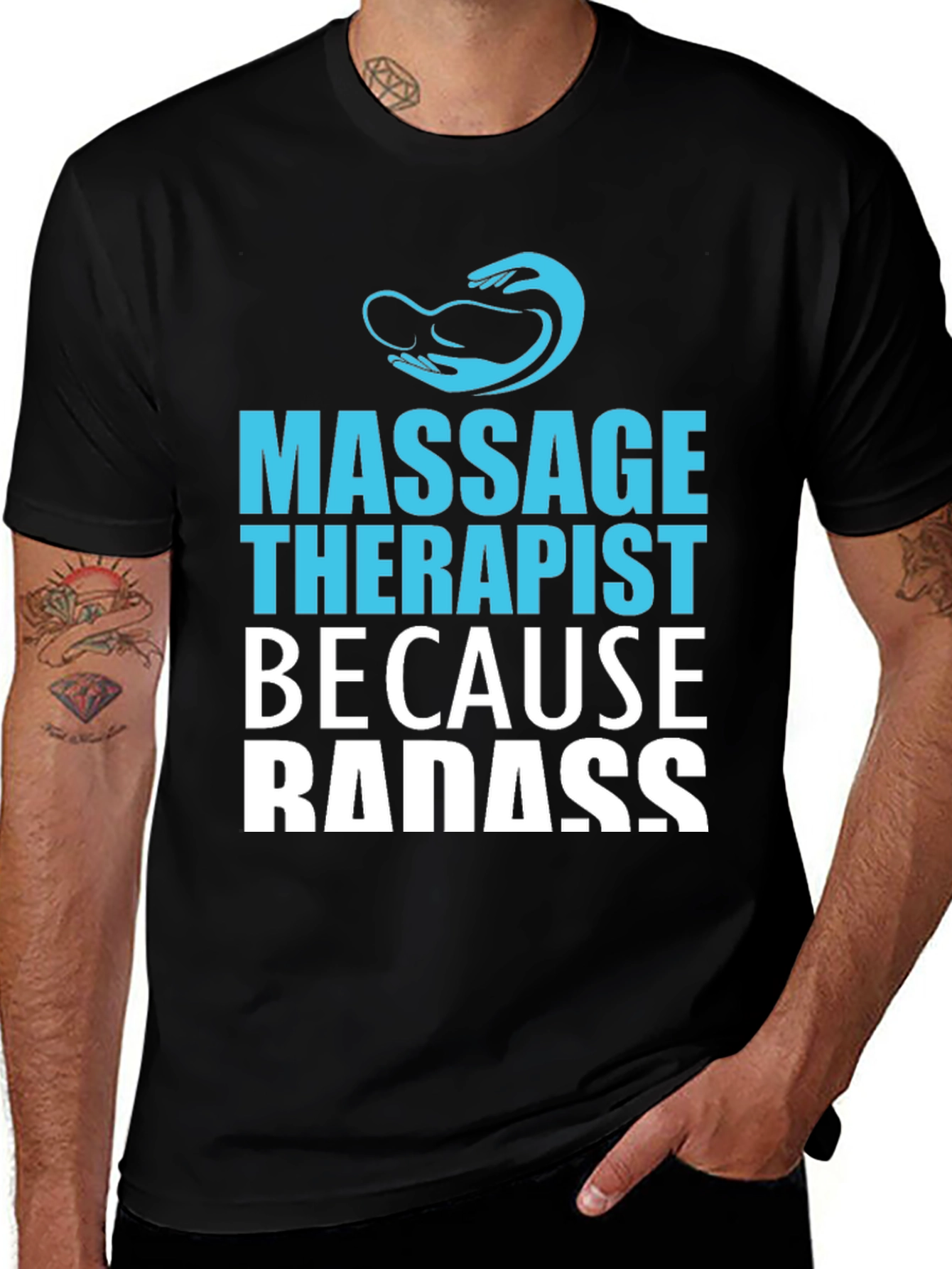 Massage Therapist Badass Graphic T-Shirt