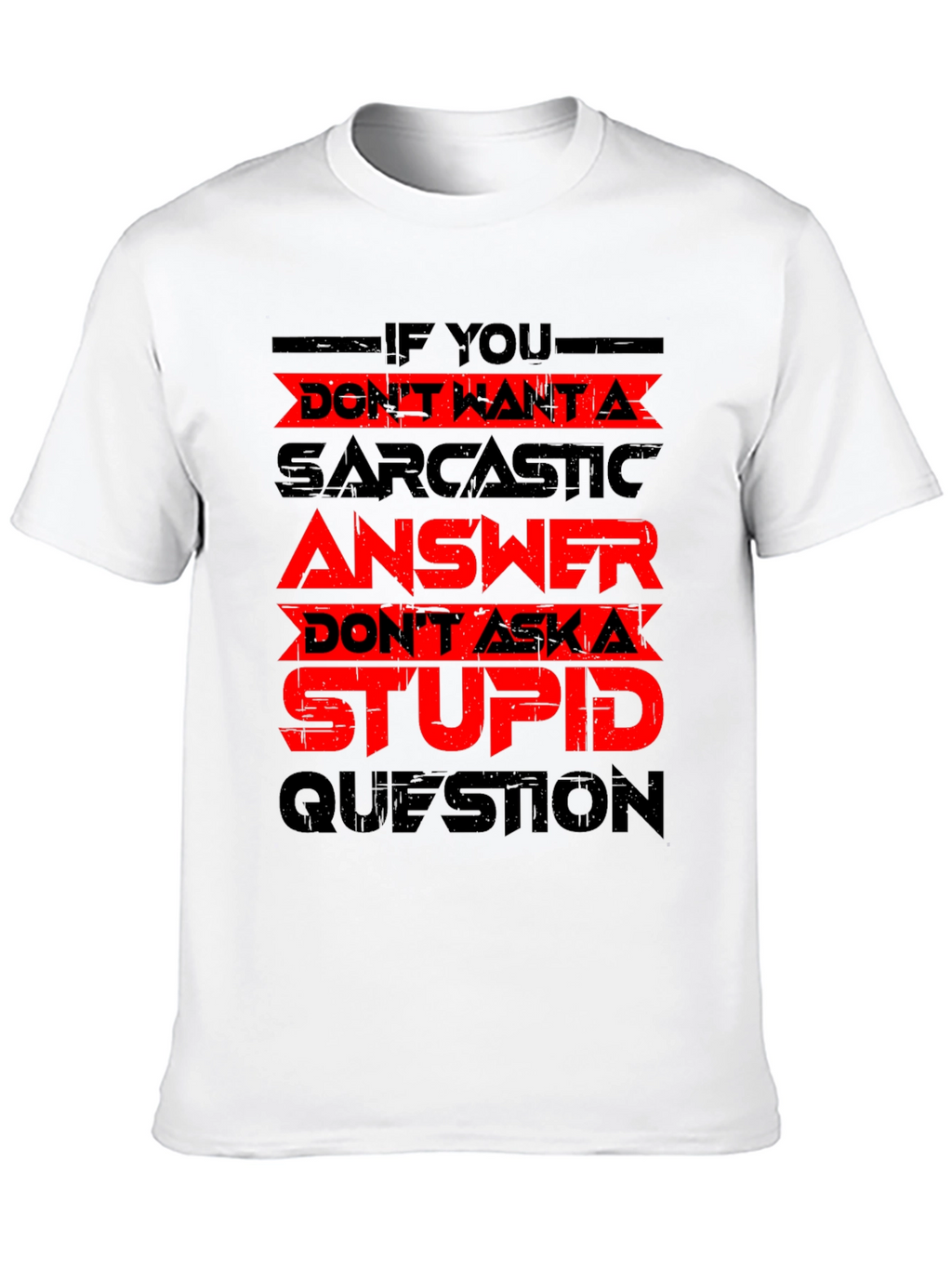 Sarcastic Answer Black T-Shirt