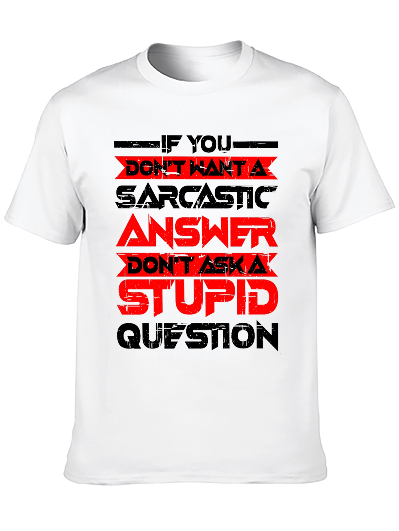 Sarcastic Answer Black T-Shirt