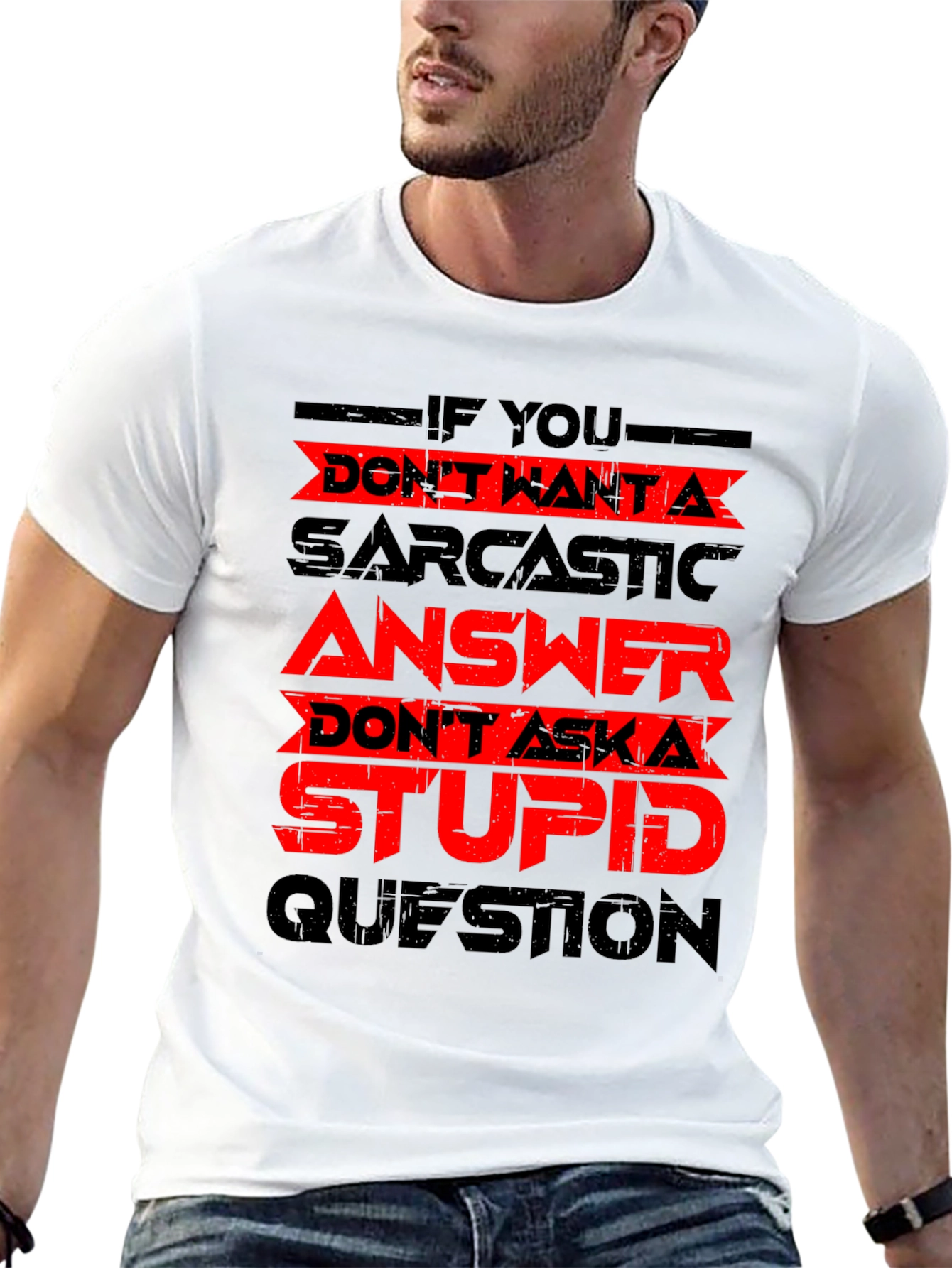 Sarcastic Answer Black T-Shirt