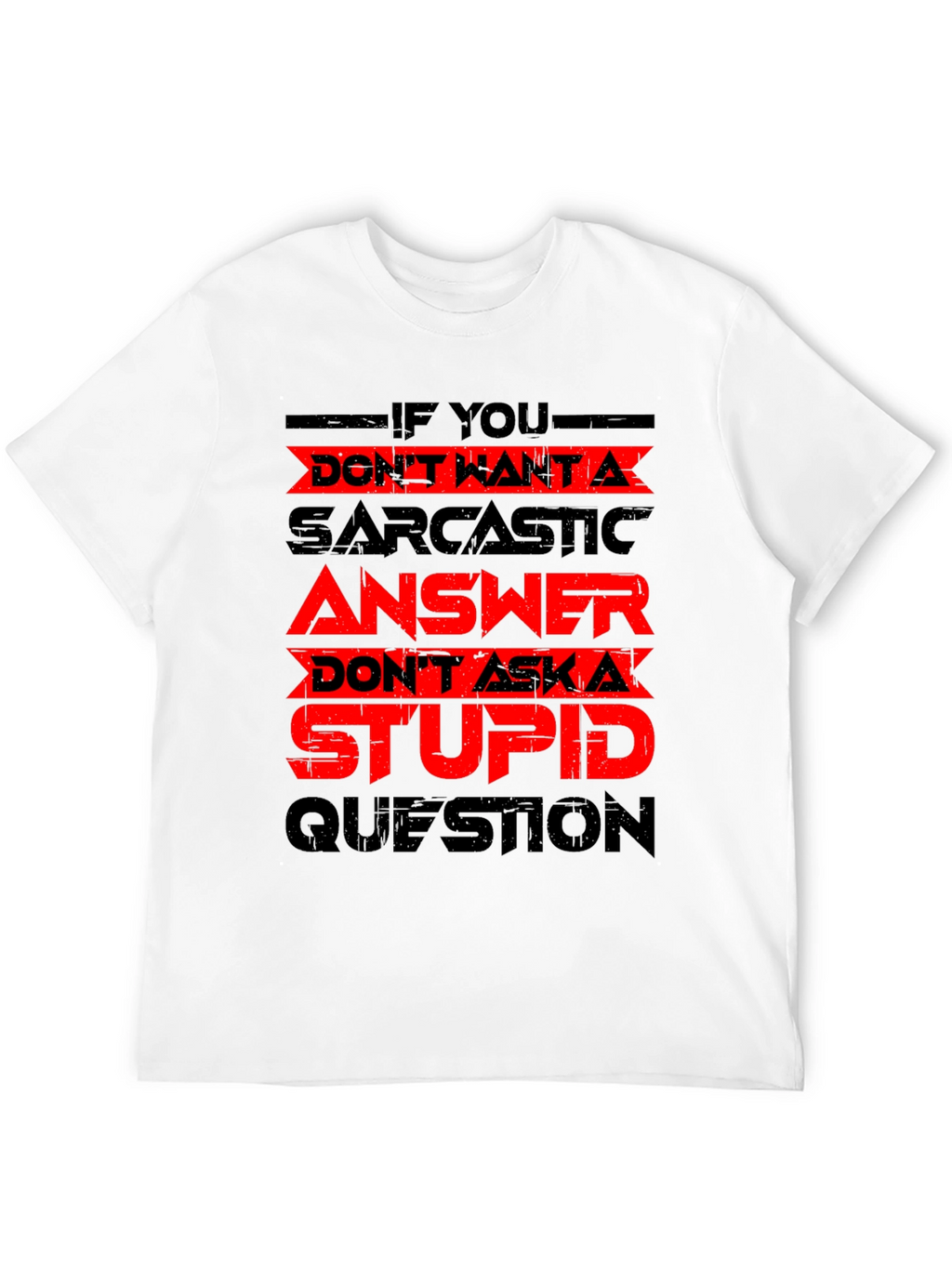 Sarcastic Answer Black T-Shirt