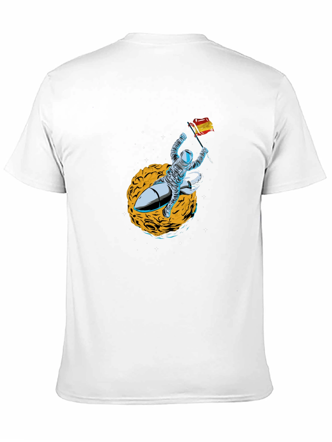 Astronaut in Space Mens Black T-Shirt