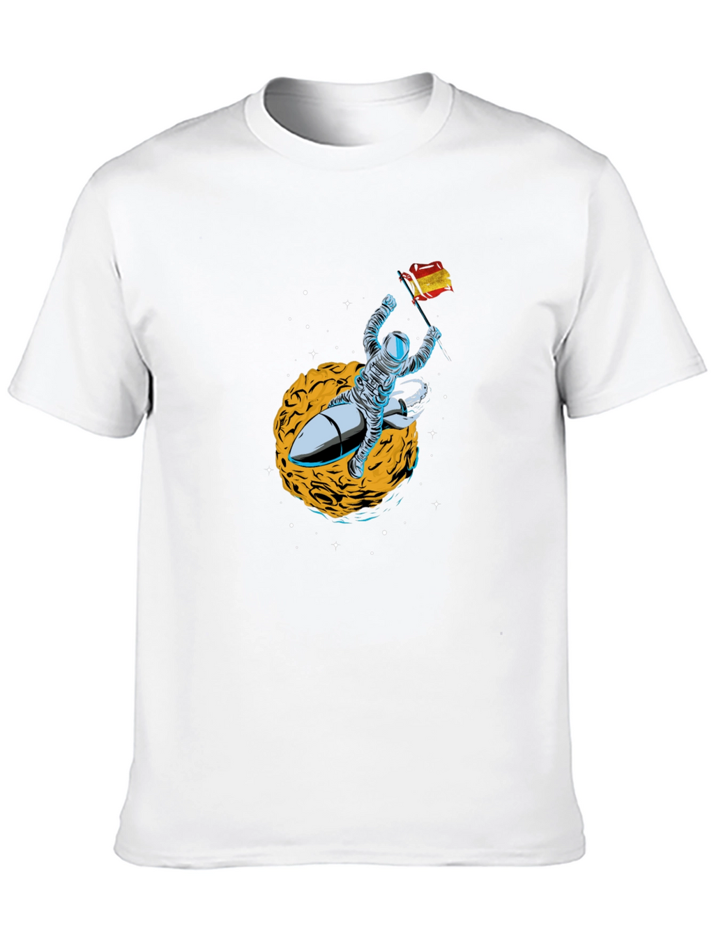 Astronaut in Space Mens Black T-Shirt