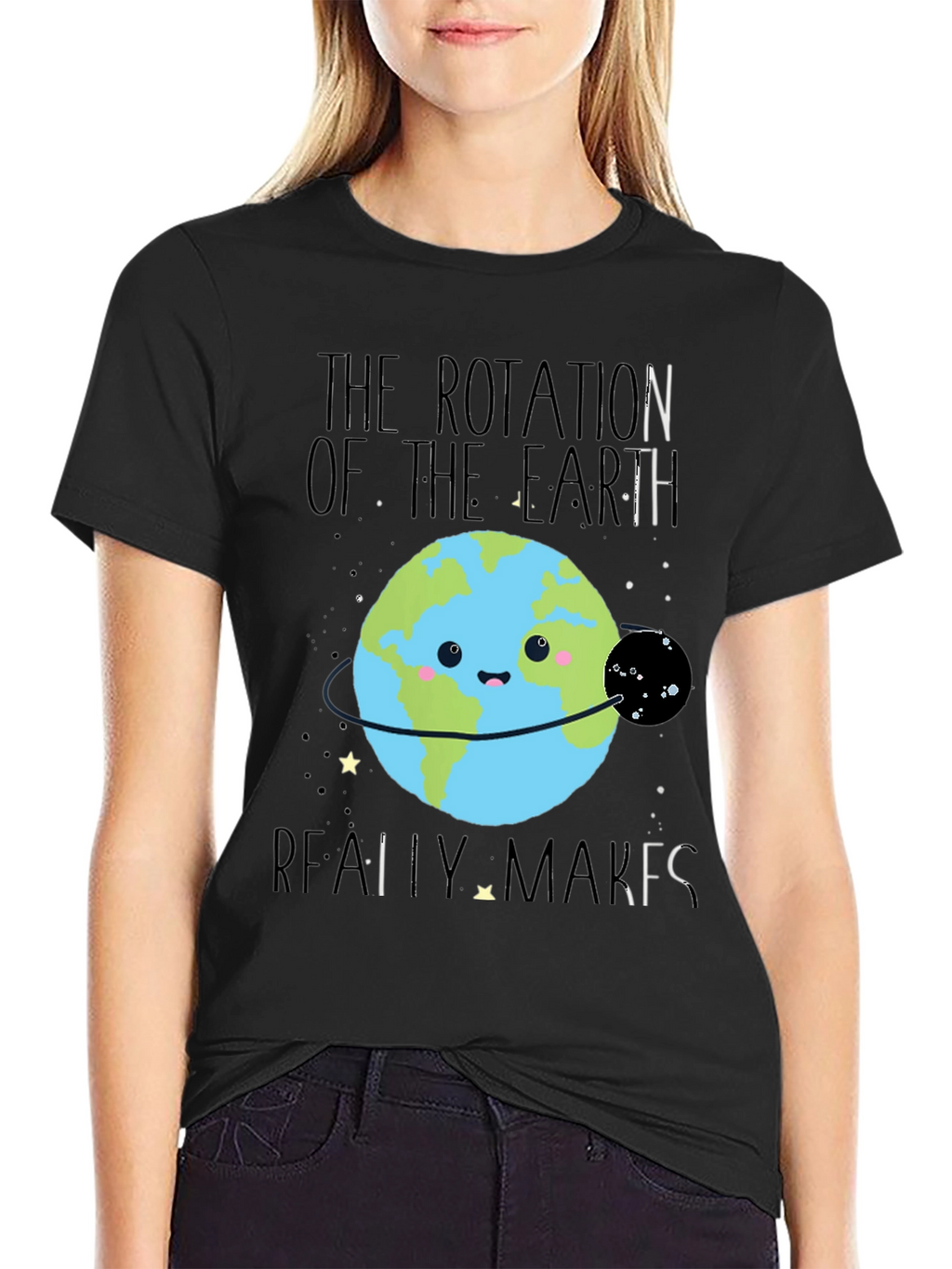 Earth Rotation T-Shirt: Makes My Day Funny Science Tee