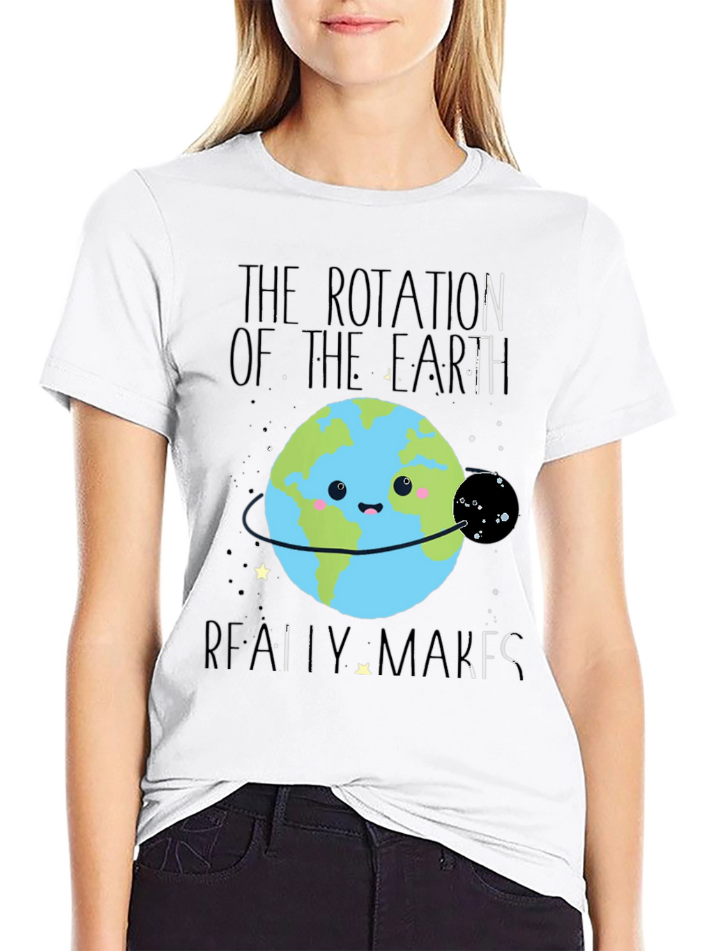 Earth Rotation T-Shirt: Makes My Day Funny Science Tee