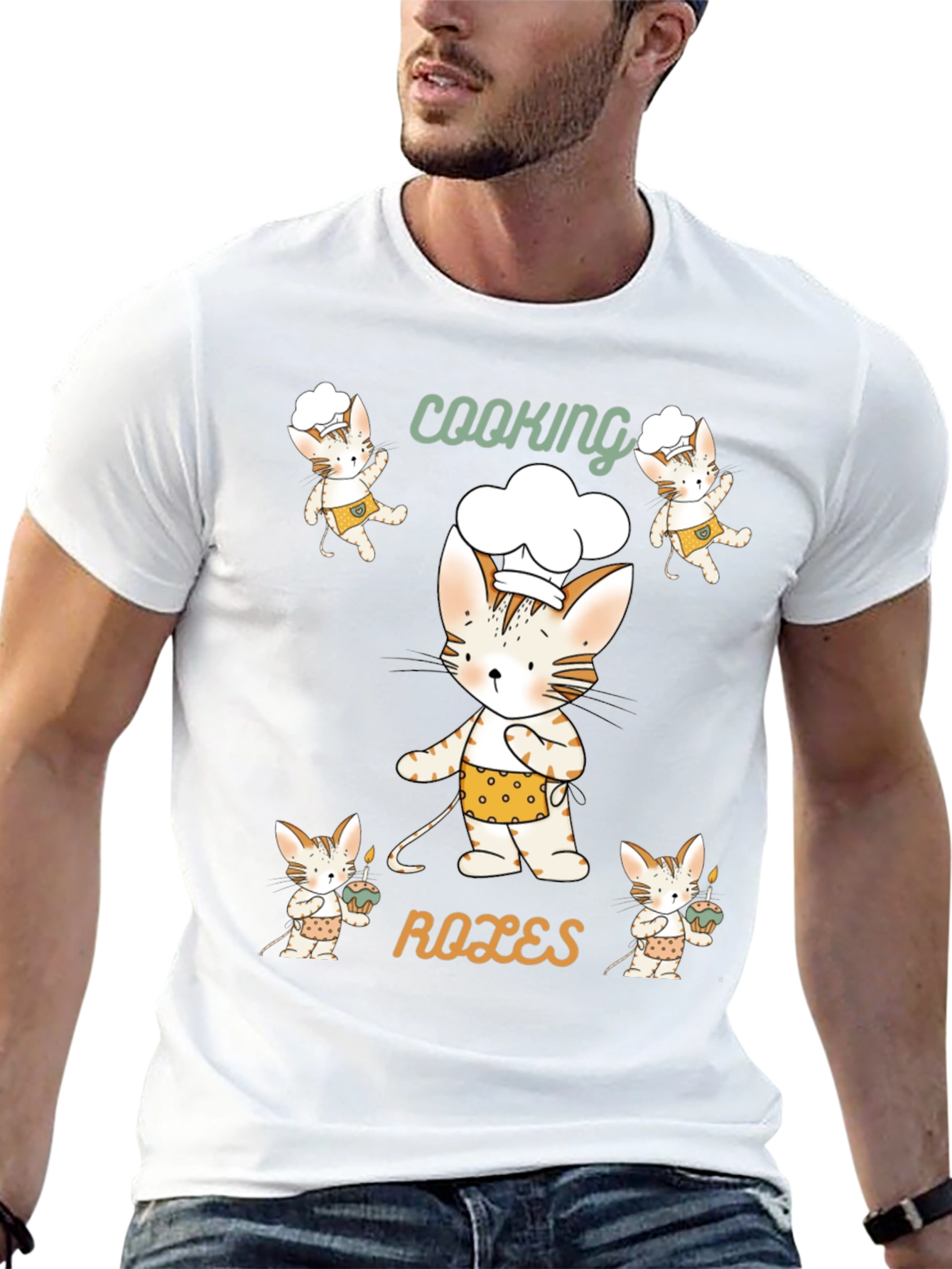 Cooking Roles Cat T-Shirt Chef Kitten Tee