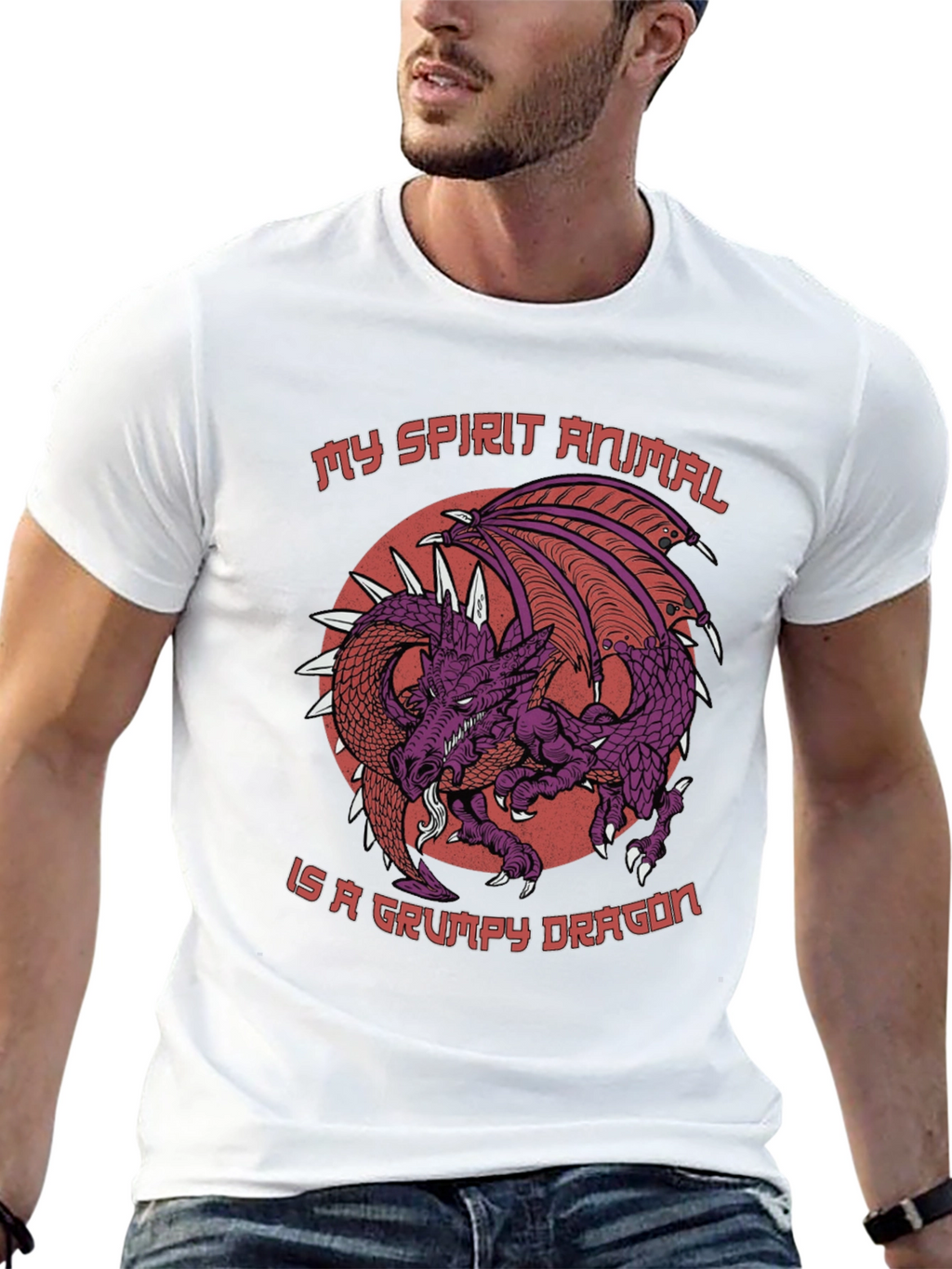 Grumpy Dragon Spirit Animal T-Shirt