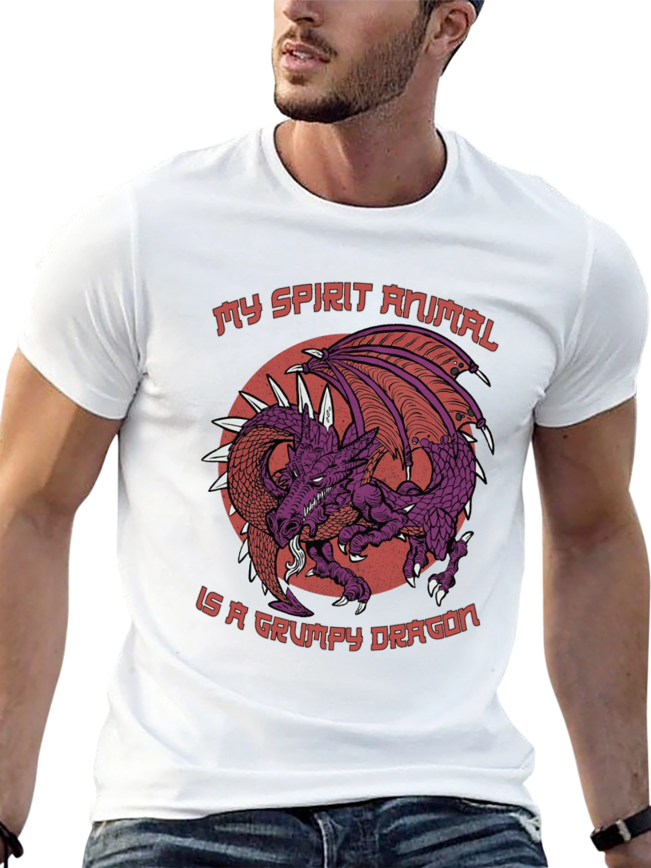 Grumpy Dragon Spirit Animal T-Shirt