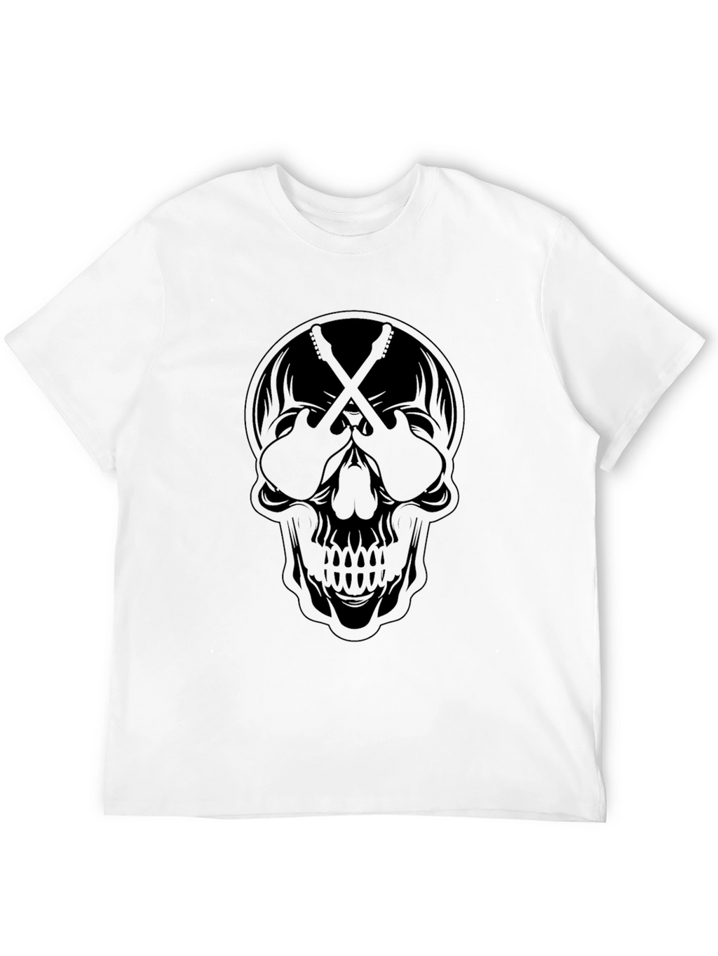 Skull & Guitars Graphic Tee - Rocker Style